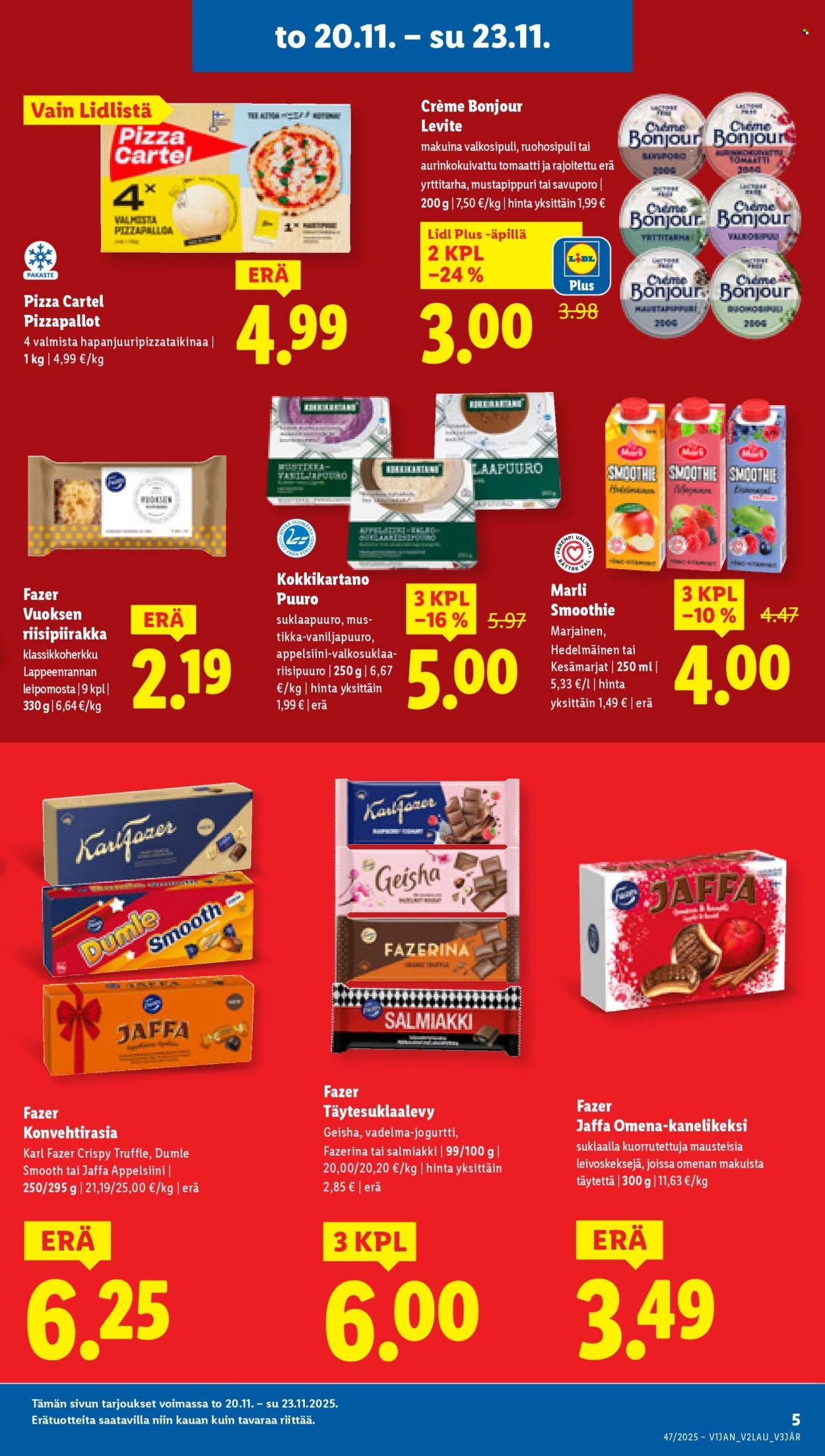 LIDL tarjoukset - Alkaen TO 20.11.2025 (2025-11-20 - 2025-11-26)