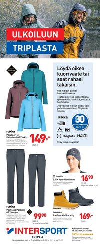 INTERSPORT tarjoukset - Ulkoiluun Triplasta