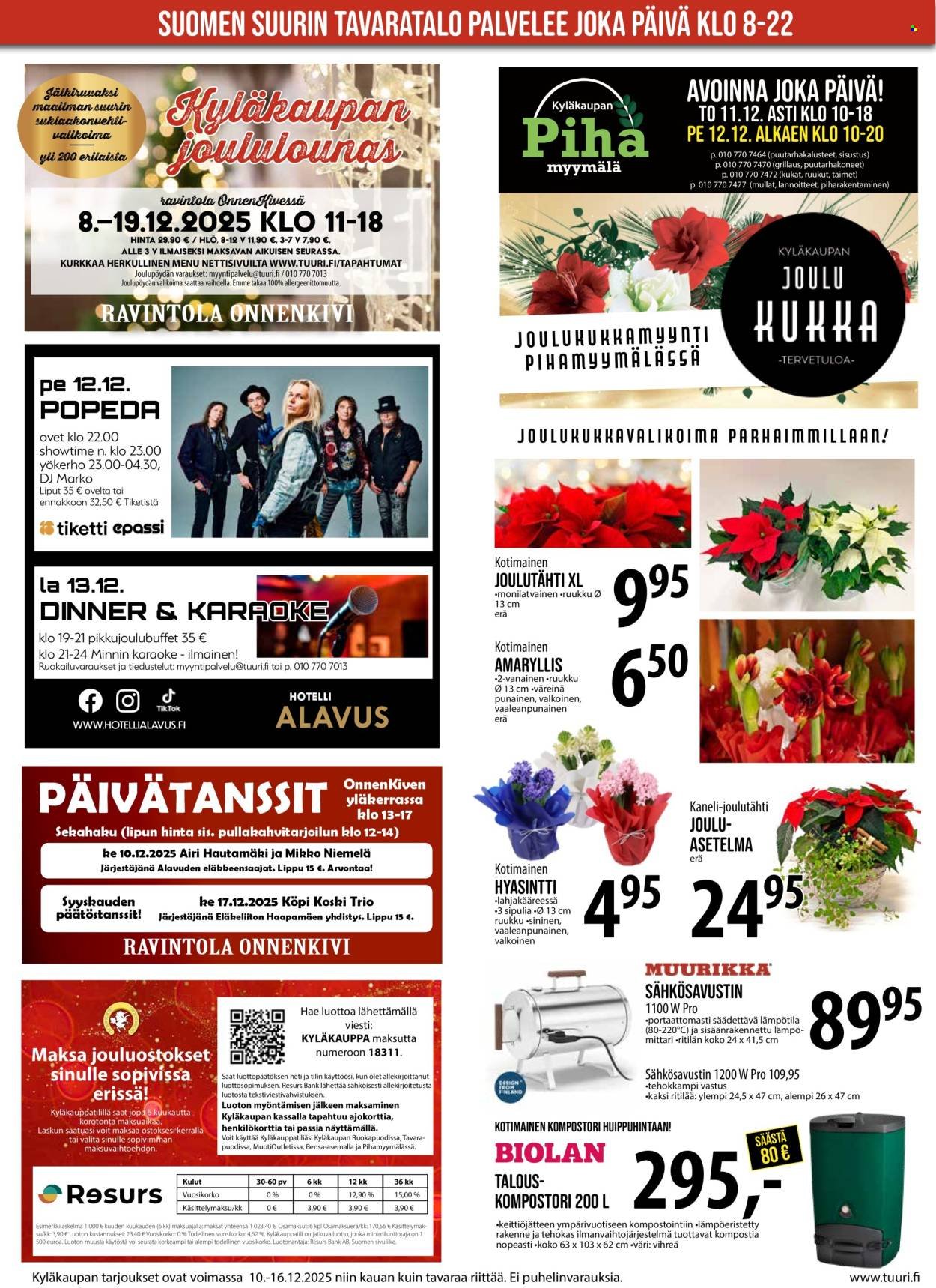 TUURI tarjoukset - Alkaen KE 10.12.2025