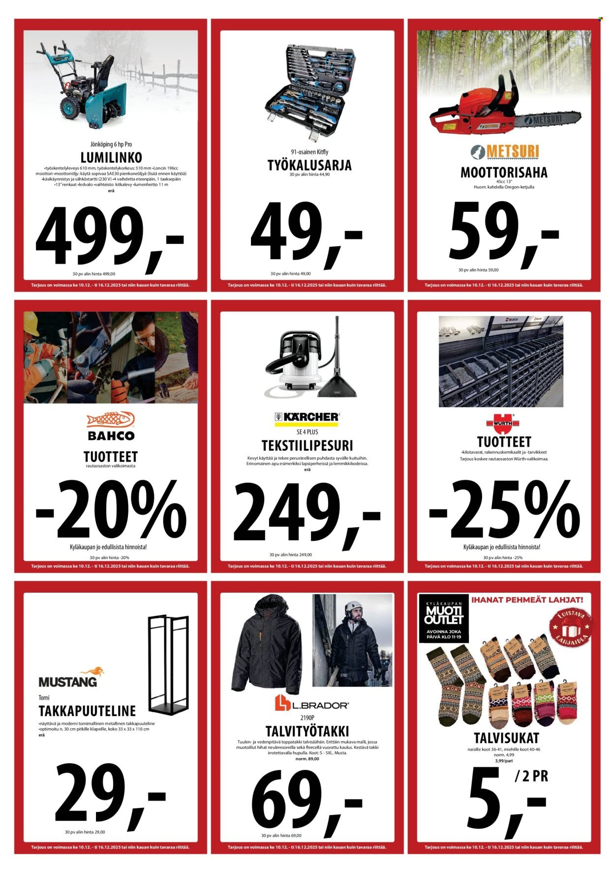 TUURI tarjoukset - Alkaen KE 10.12.2025