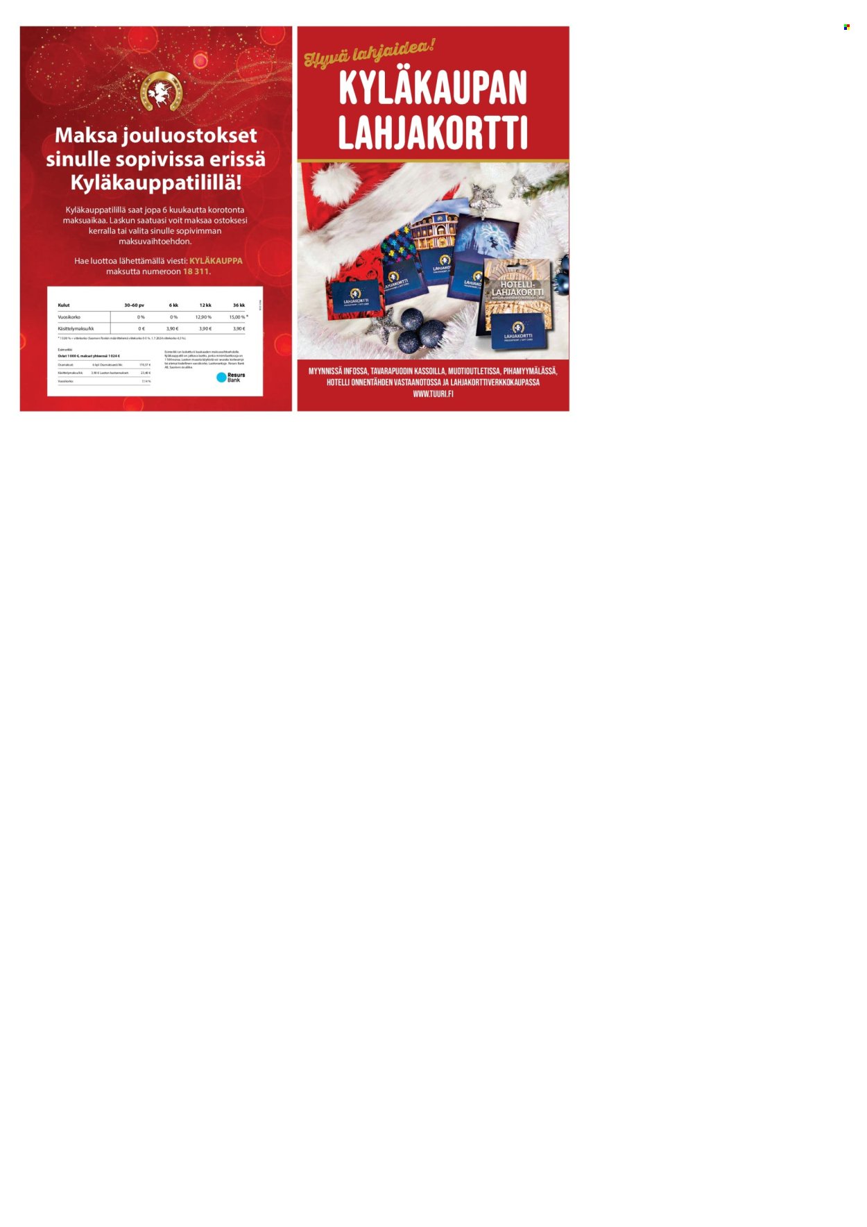 TUURI tarjoukset - Alkaen KE 10.12.2025