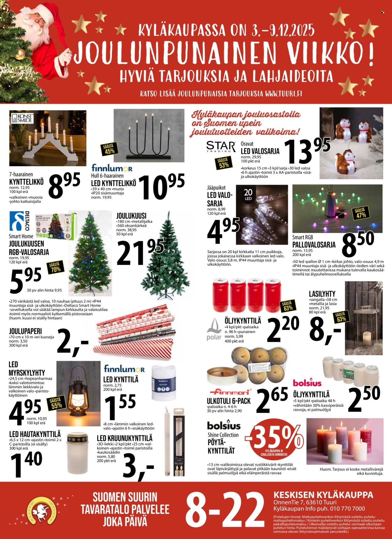 TUURI tarjoukset - Alkaen KE 3.12.2025