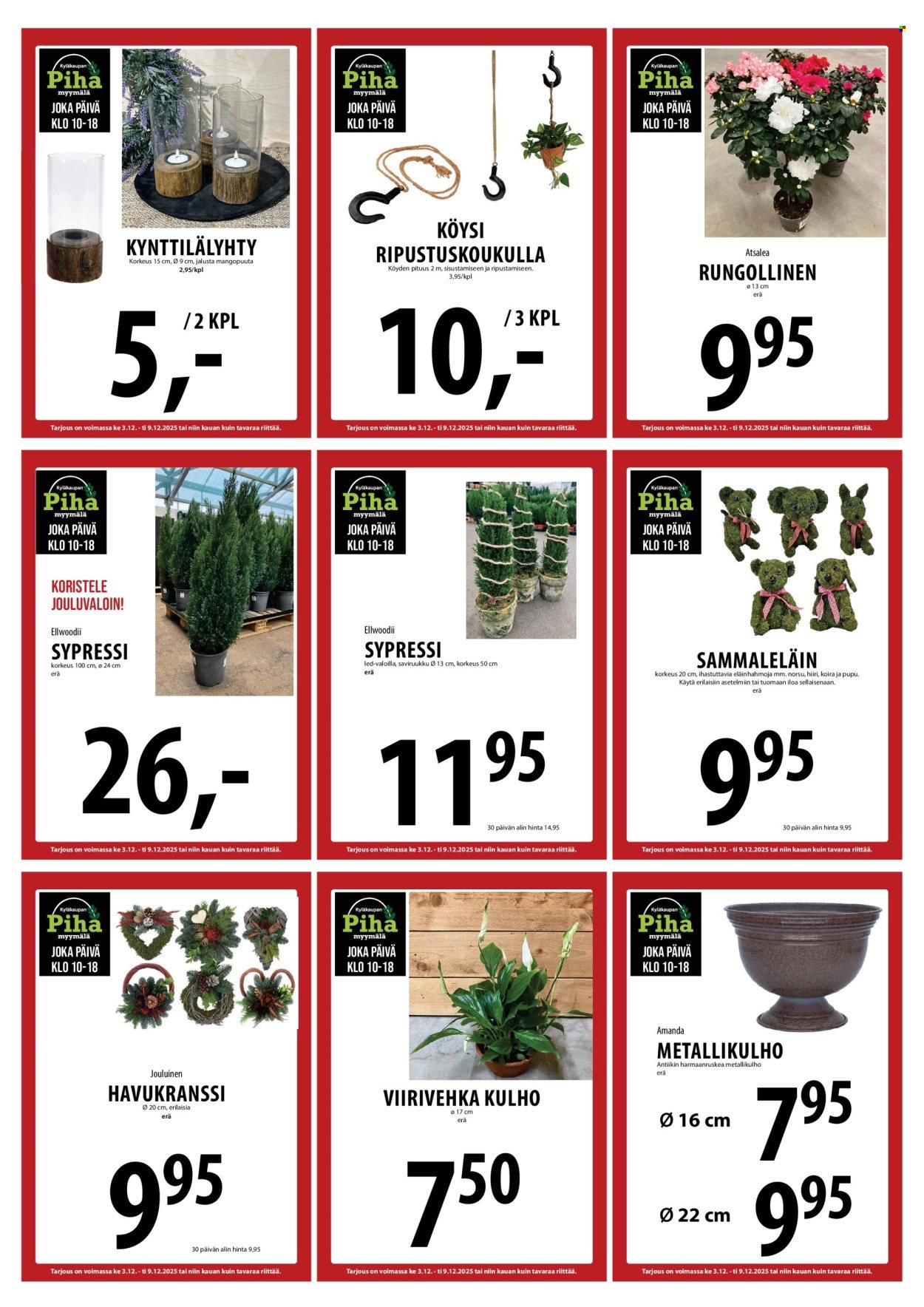 TUURI tarjoukset - Alkaen KE 3.12.2025