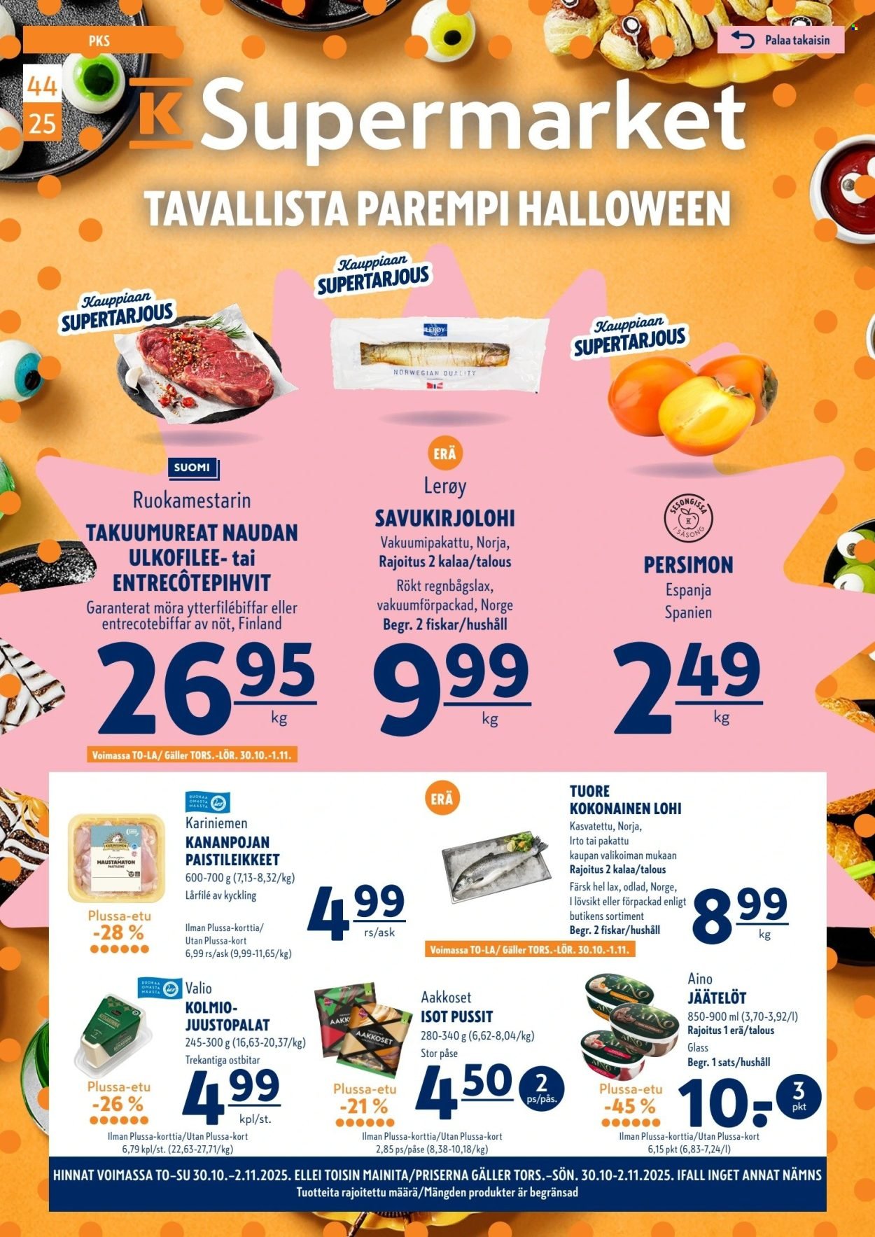 K-SUPERMARKET tarjoukset - Tavallista parempi Halloween (2025-10-30 - 2025-11-02)