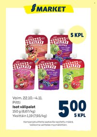S-MARKET tarjoukset - Piltti (2025-10-22 - 2025-11-04)