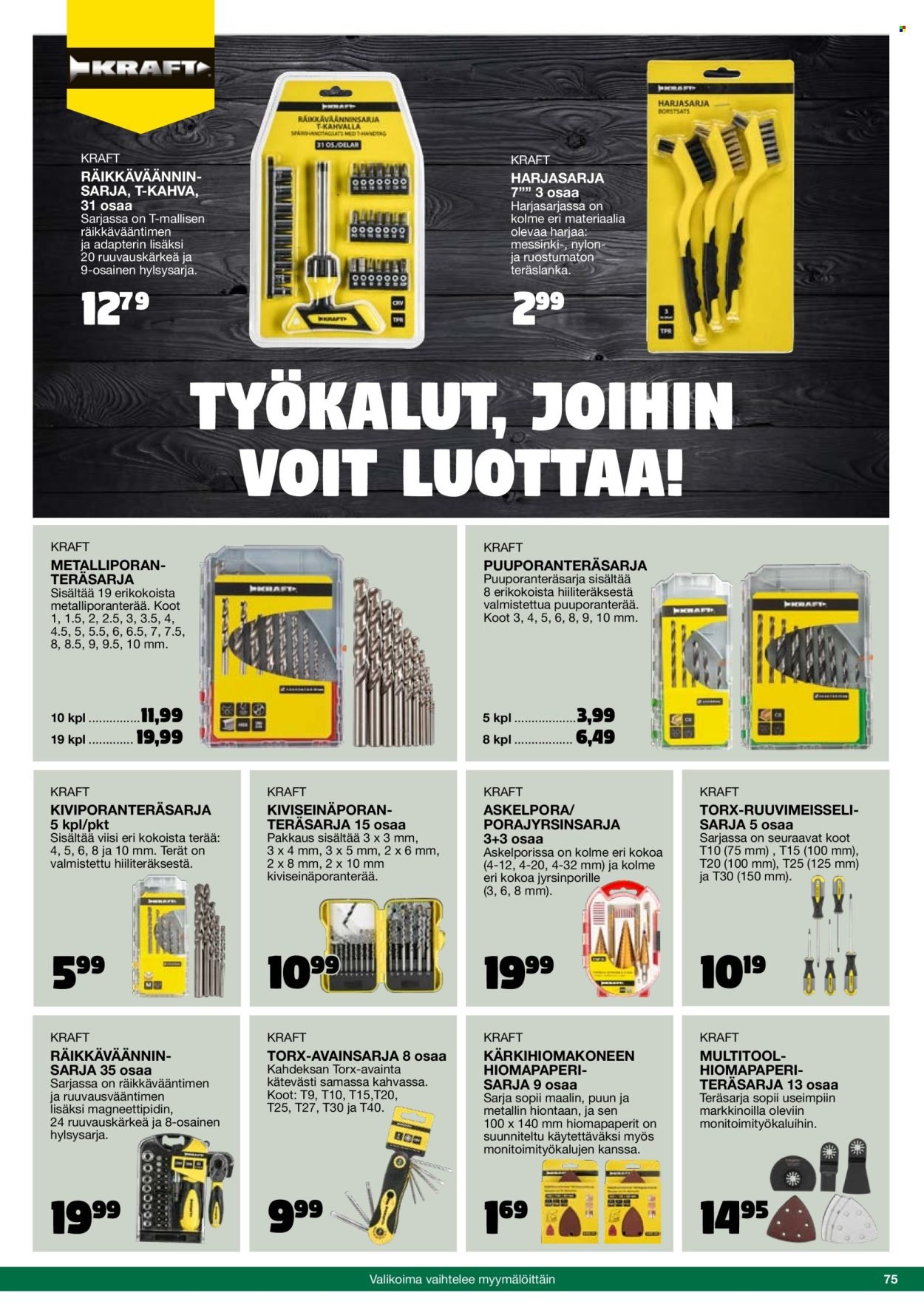 TOKMANNI tarjoukset - Työkalukuvasto (2025-10-22 - 2025-11-01)