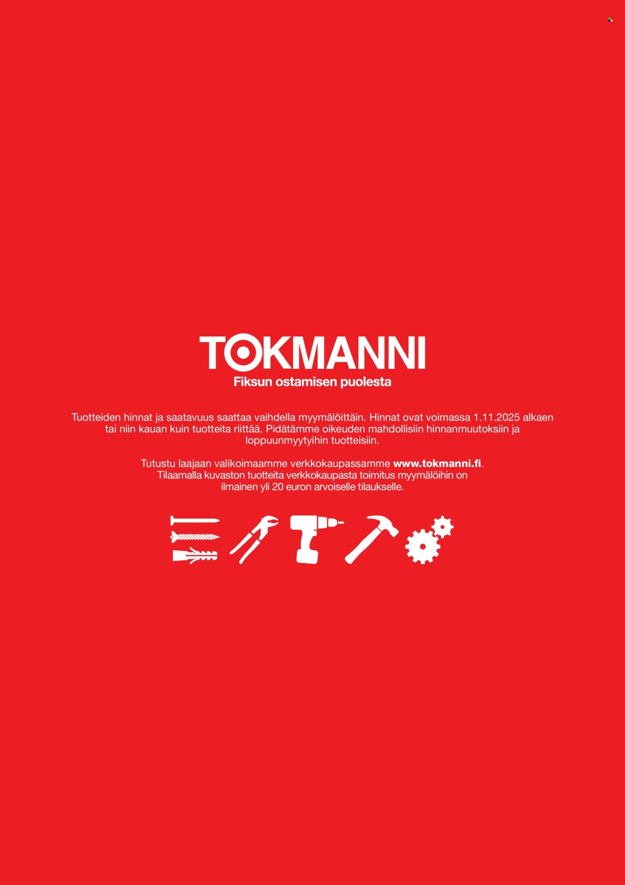 TOKMANNI tarjoukset - Työkalukuvasto (2025-10-22 - 2025-11-01)