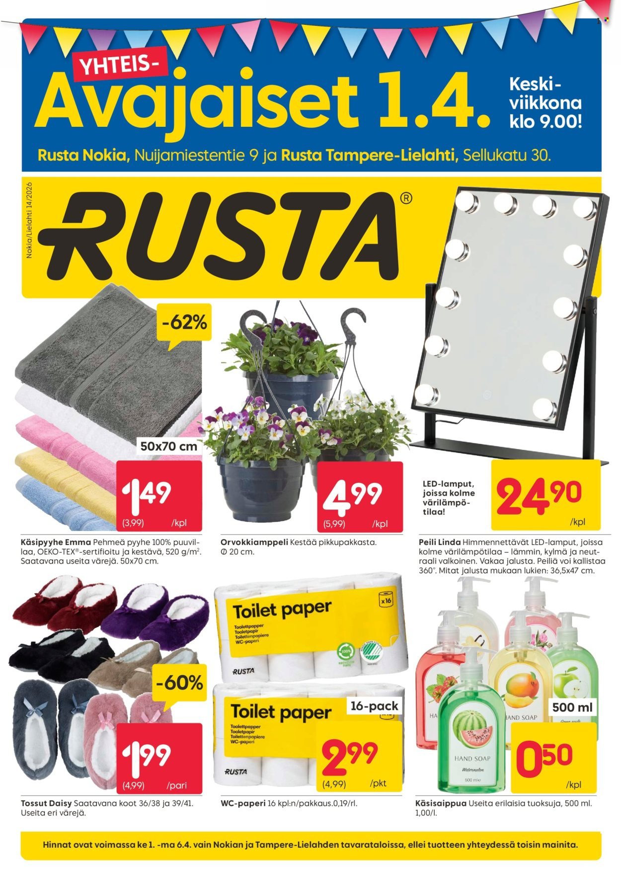 RUSTA tarjoukset - Alkaen KE 1.4.2026
