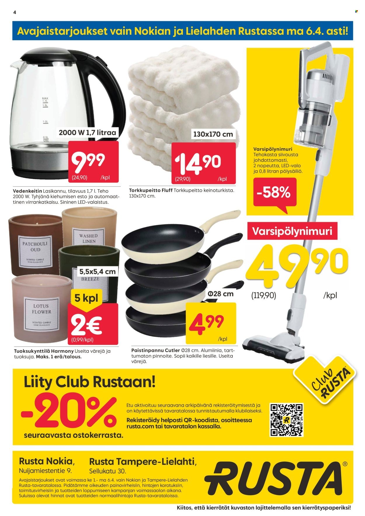 RUSTA tarjoukset - Alkaen KE 1.4.2026