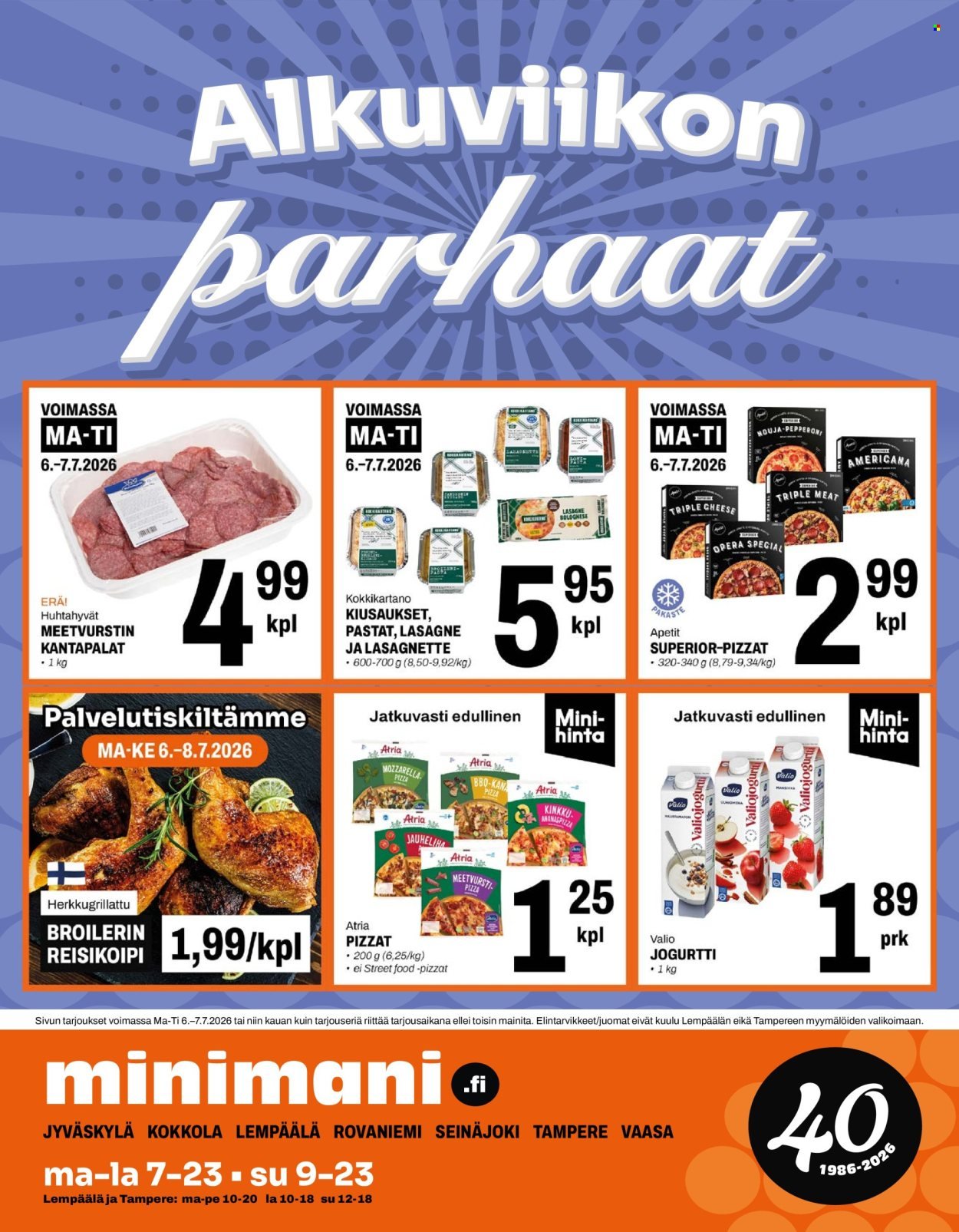 MINIMANI tarjoukset - Alkaen MA 6.7.2026