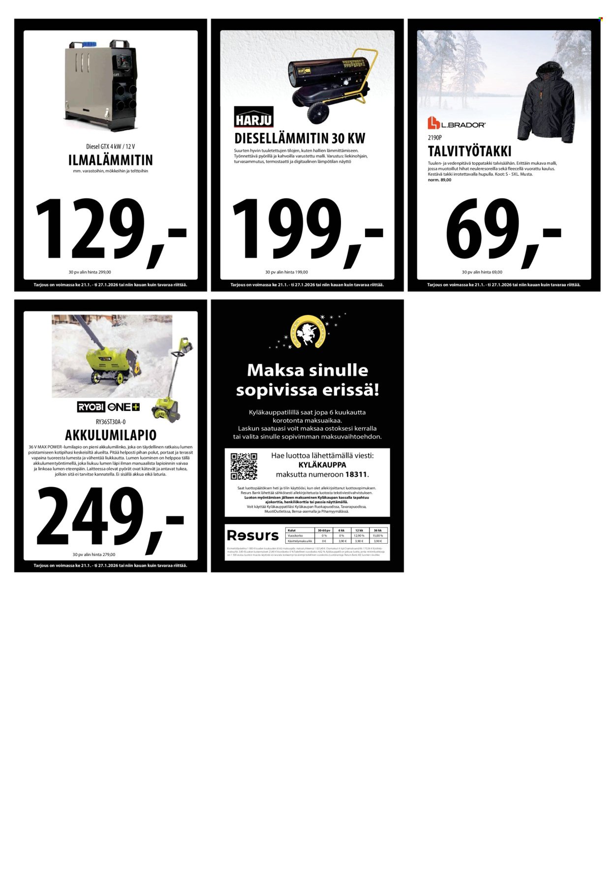 TUURI tarjoukset - Alkaen KE 21.1.2026