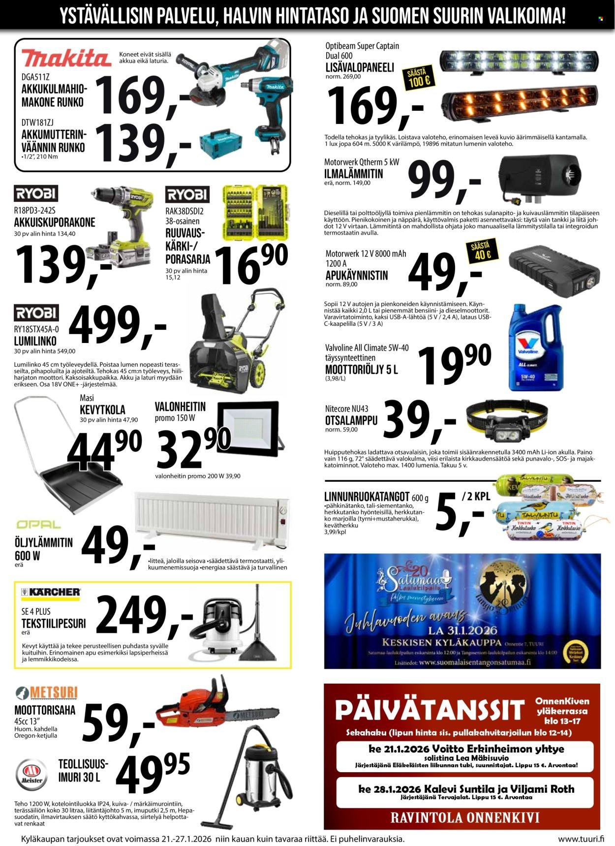 TUURI tarjoukset - Alkaen KE 21.1.2026
