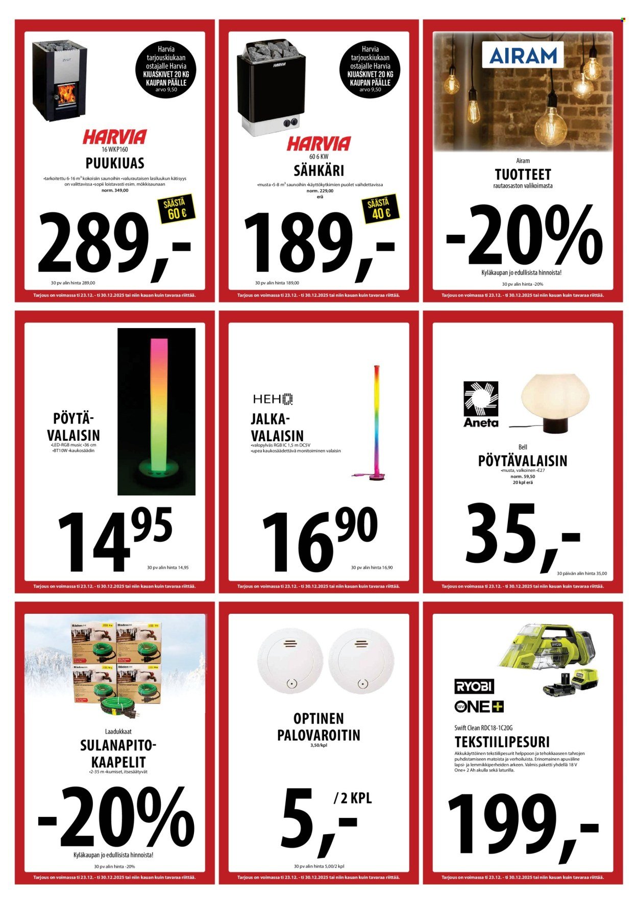 TUURI tarjoukset - Alkaen TI 23.12.2025