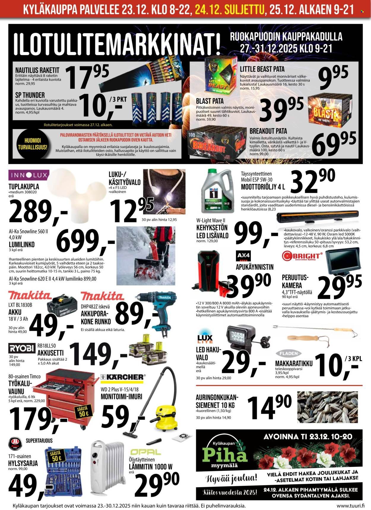 TUURI tarjoukset - Alkaen TI 23.12.2025