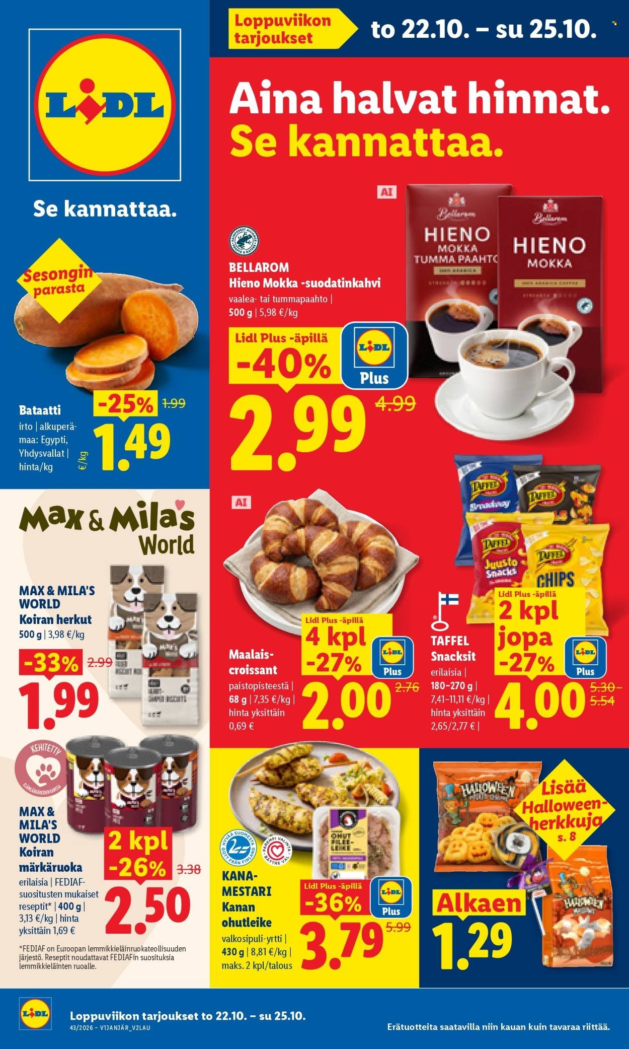 LIDL tarjoukset - Alkaen TO 22.10.2026