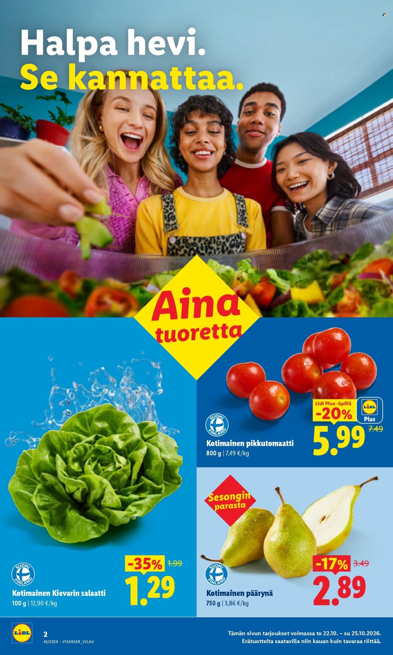 LIDL tarjoukset - Alkaen TO 22.10.2026