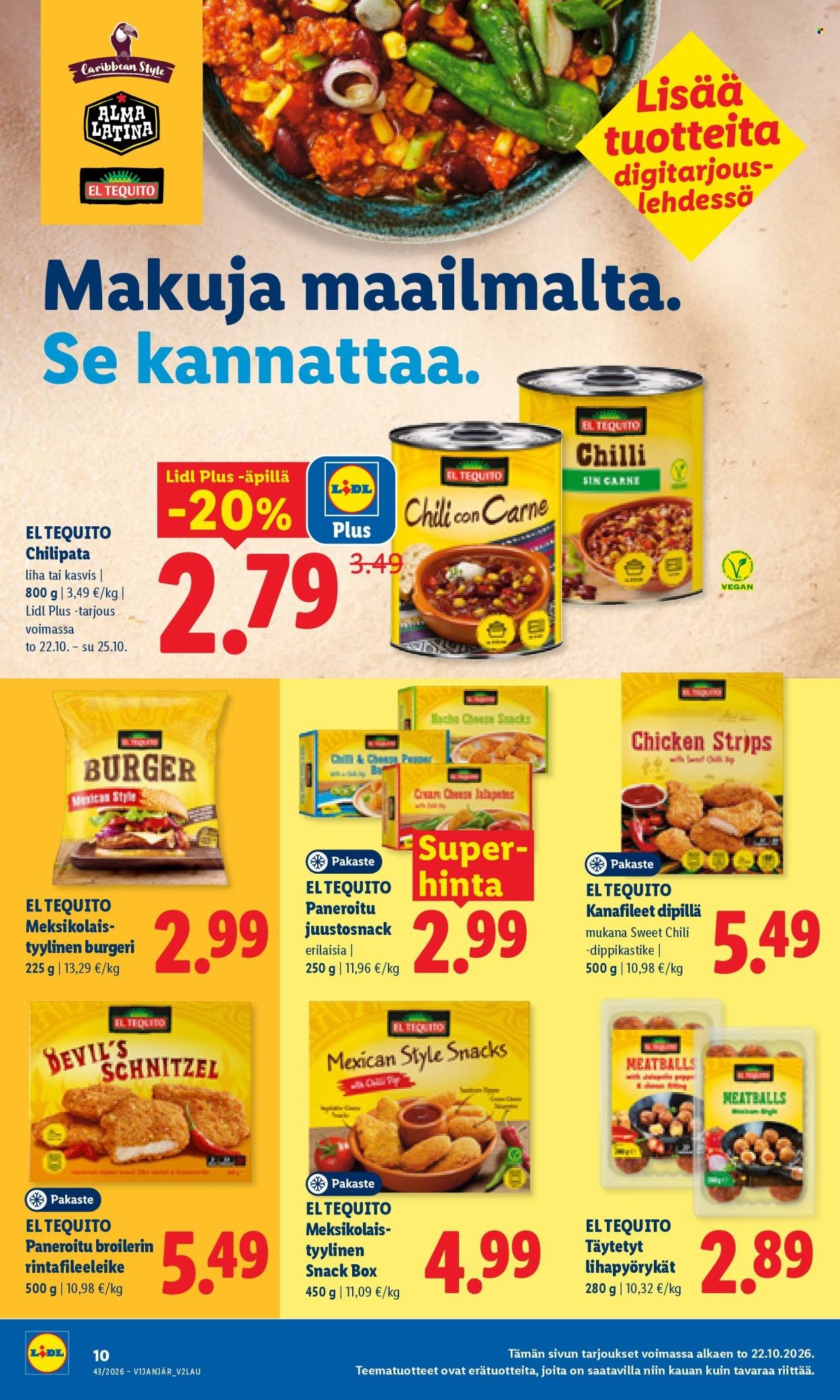 LIDL tarjoukset - Alkaen TO 22.10.2026