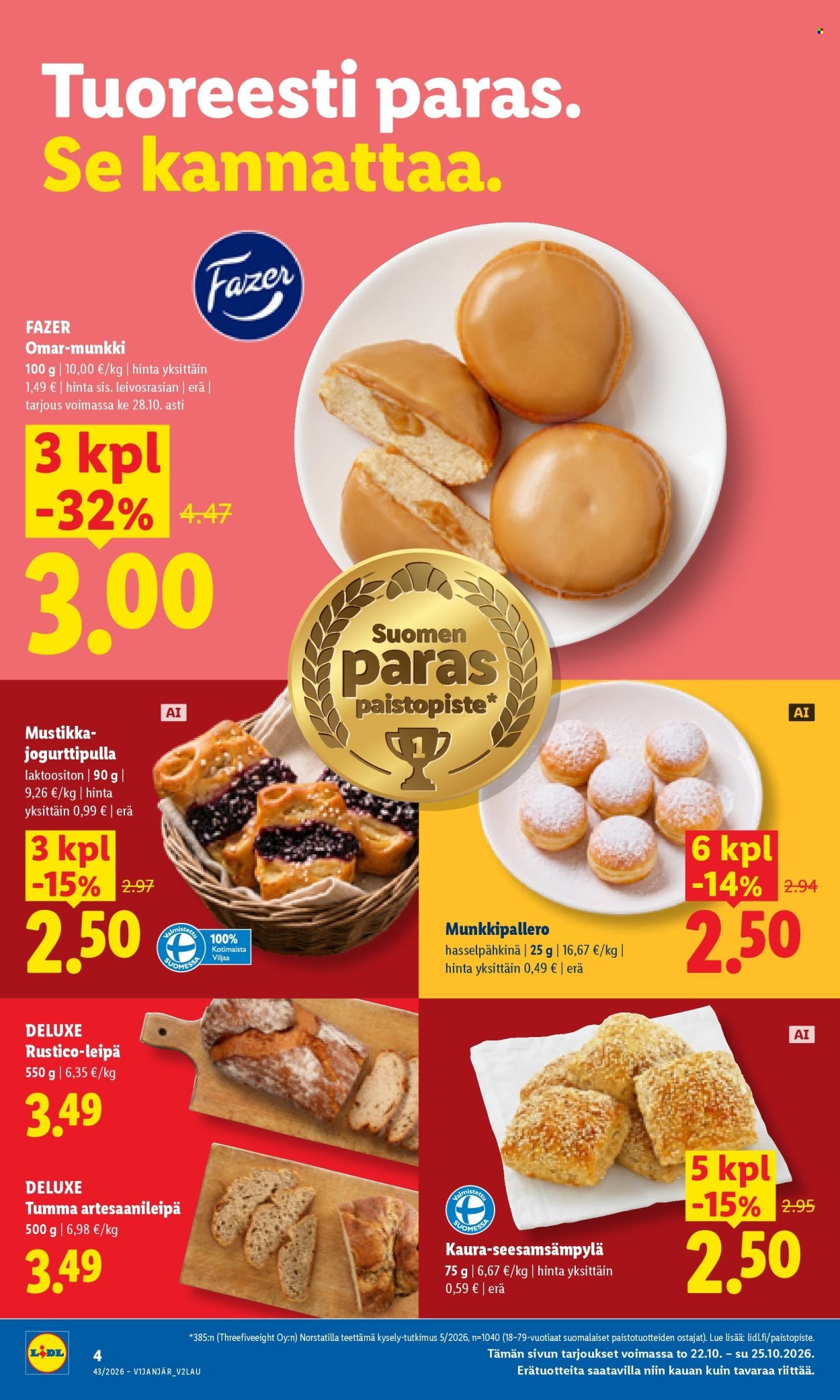 LIDL tarjoukset - Alkaen TO 22.10.2026