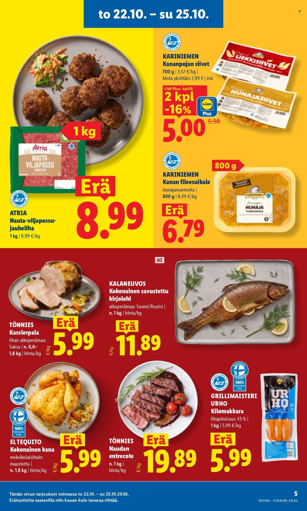 LIDL tarjoukset - Alkaen TO 22.10.2026