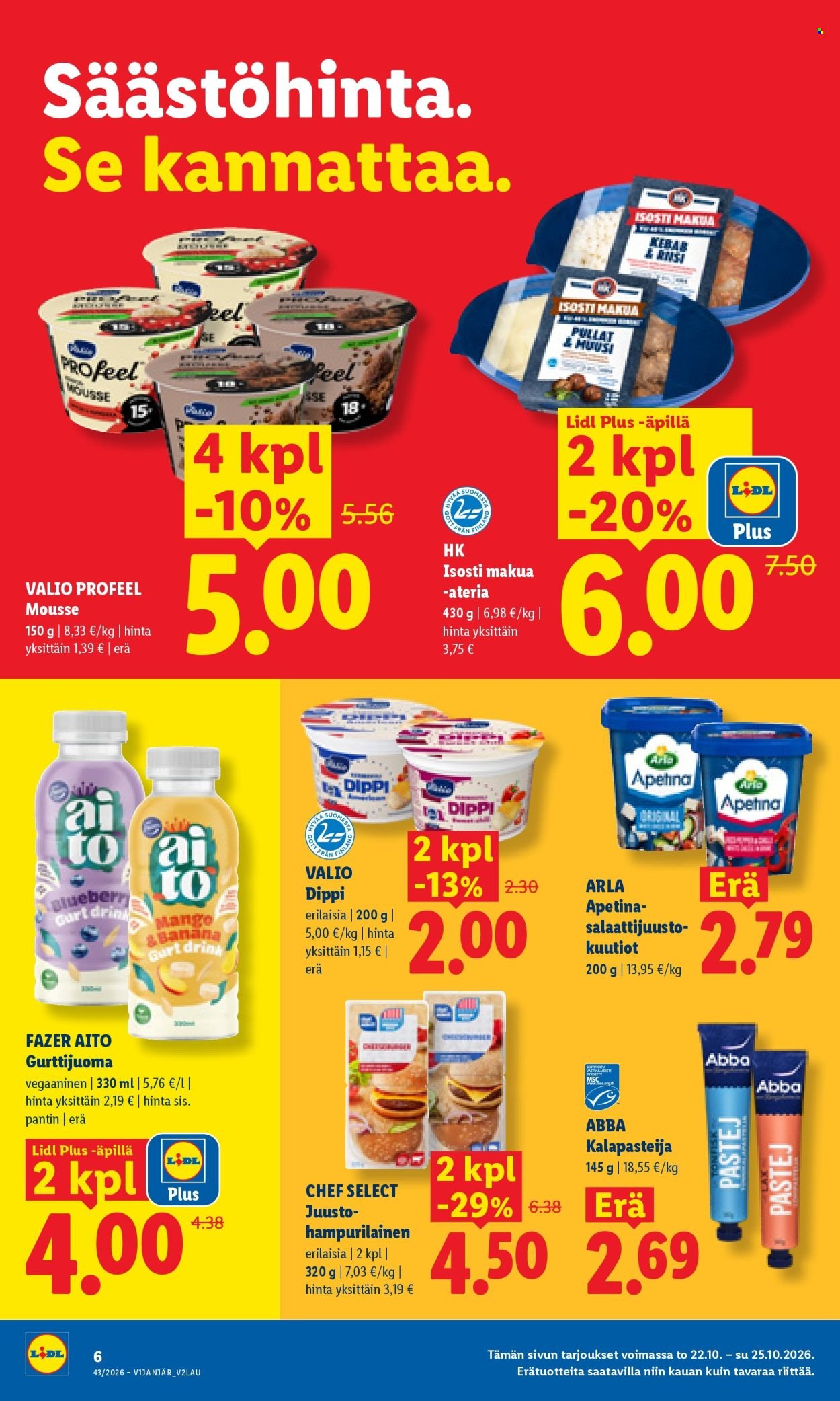 LIDL tarjoukset - Alkaen TO 22.10.2026