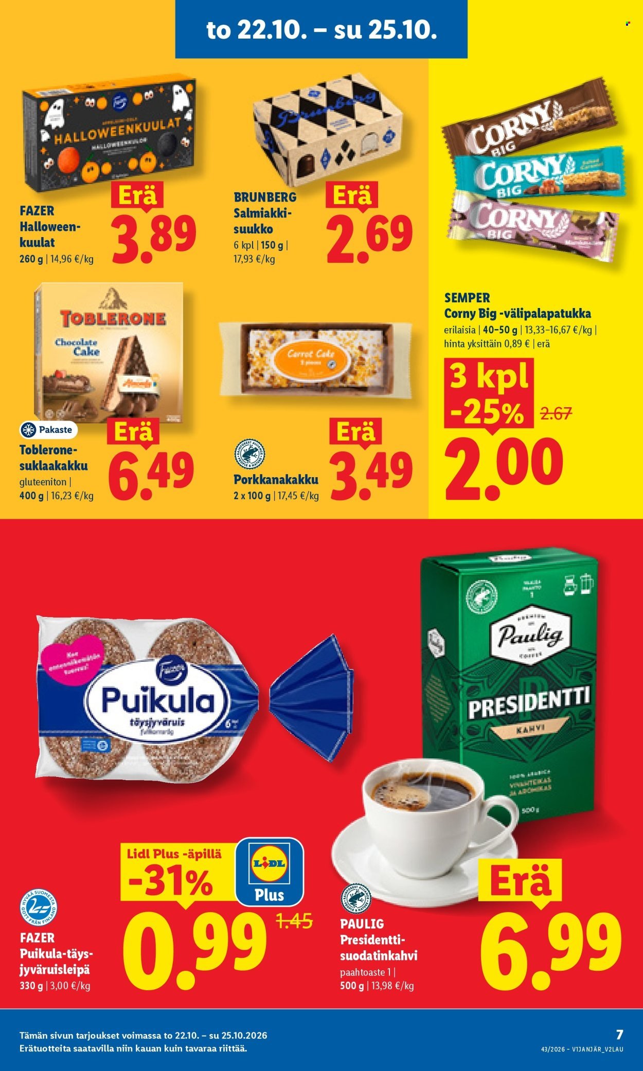 LIDL tarjoukset - Alkaen TO 22.10.2026