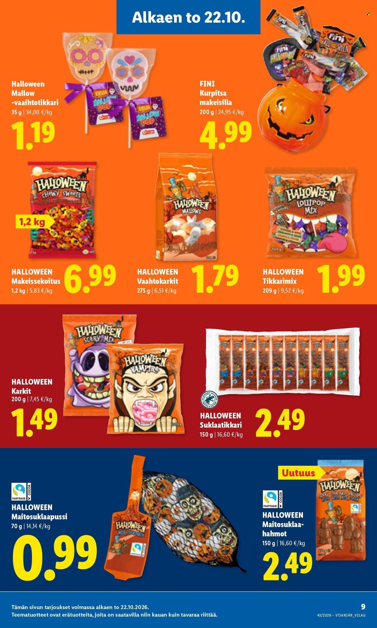LIDL tarjoukset - Alkaen TO 22.10.2026