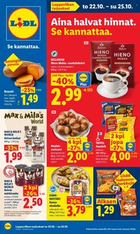 LIDL tarjoukset - Alkaen TO 22.10.2026