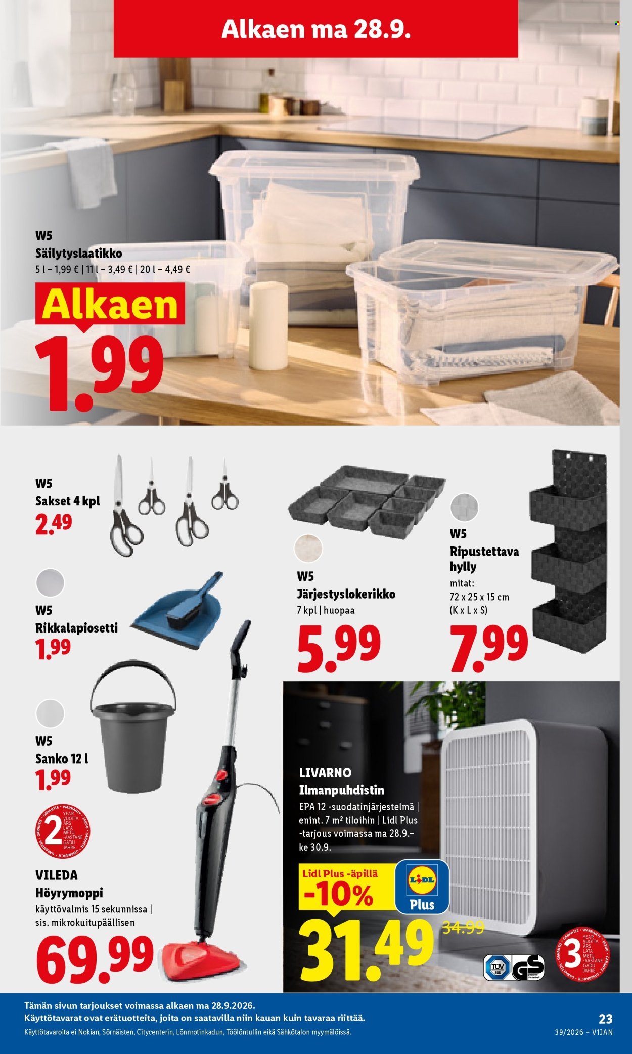 LIDL tarjoukset - Alkaen MA 28.9.2026