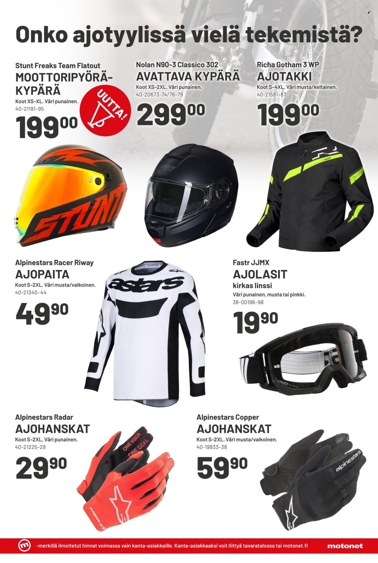 MOTONET tarjoukset - Turbolenkkarit ovat nyt täällä