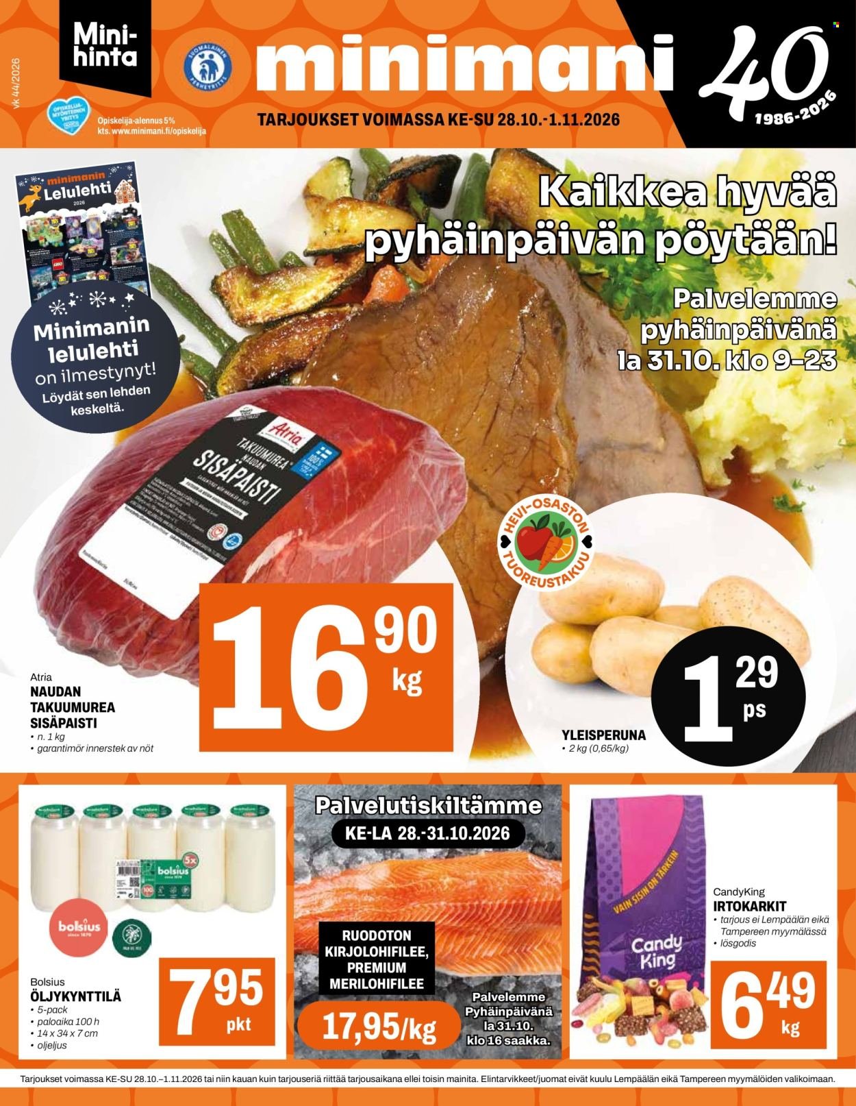 MINIMANI tarjoukset - Alkaen KE 28.10.2026