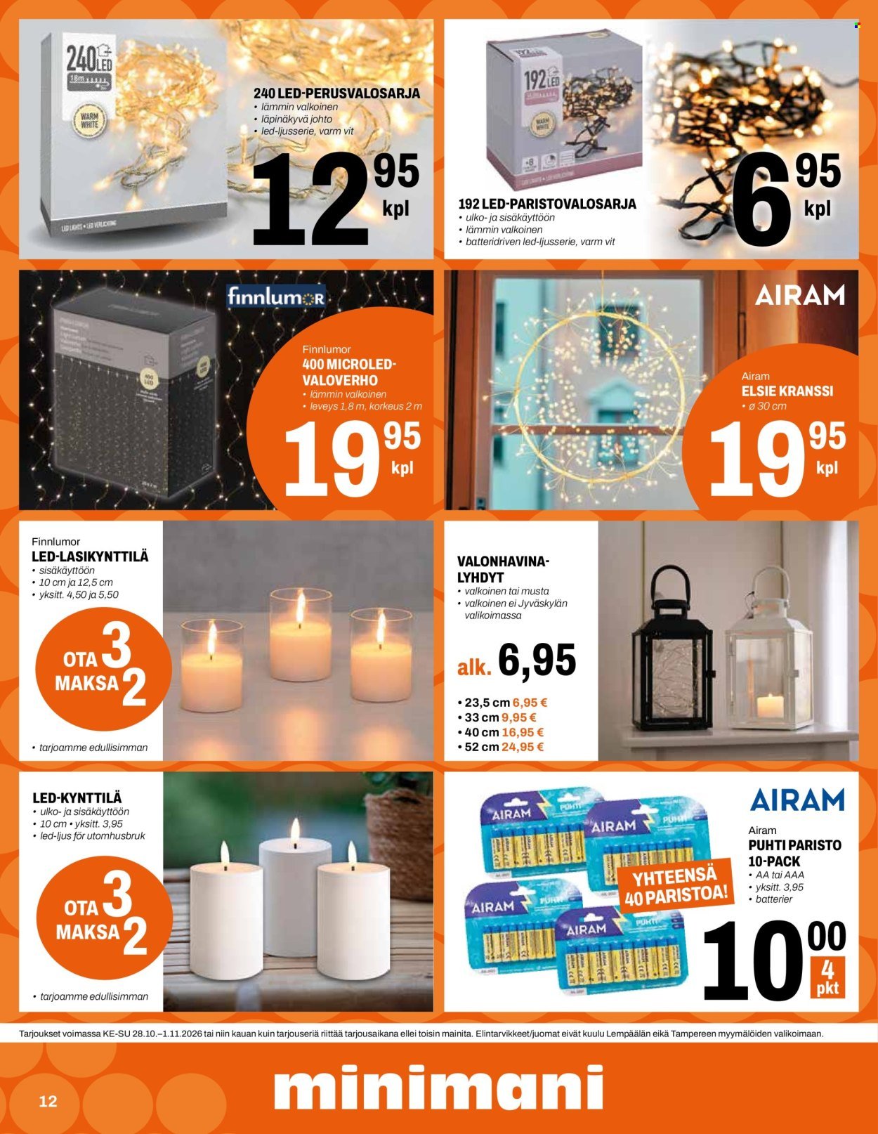 MINIMANI tarjoukset - Alkaen KE 28.10.2026