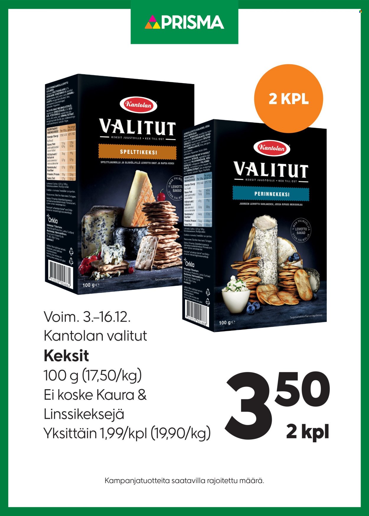 PRISMA tarjoukset - Alkaen KE 3.12.2025