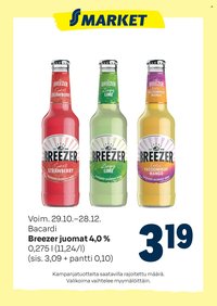 S-MARKET tarjoukset - Breezer (2025-10-29 - 2025-12-28)