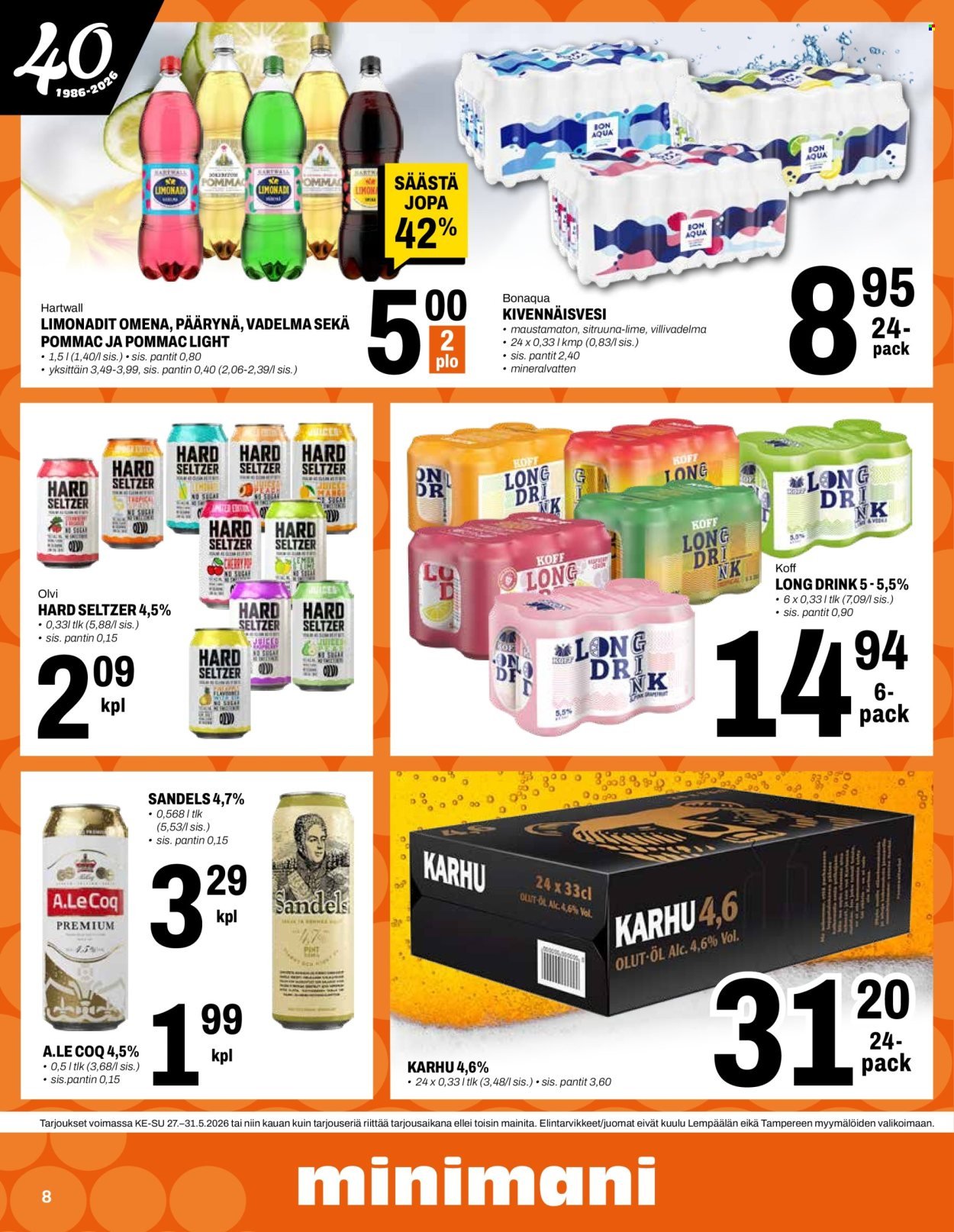 MINIMANI tarjoukset - Alkaen KE 27.5.2026