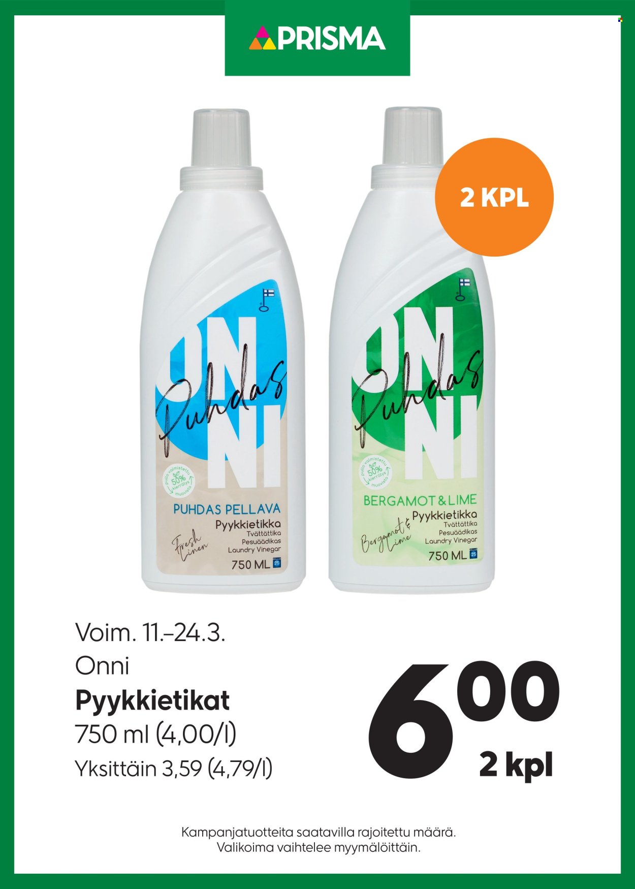 PRISMA tarjoukset - Alkaen KE 11.3.2026