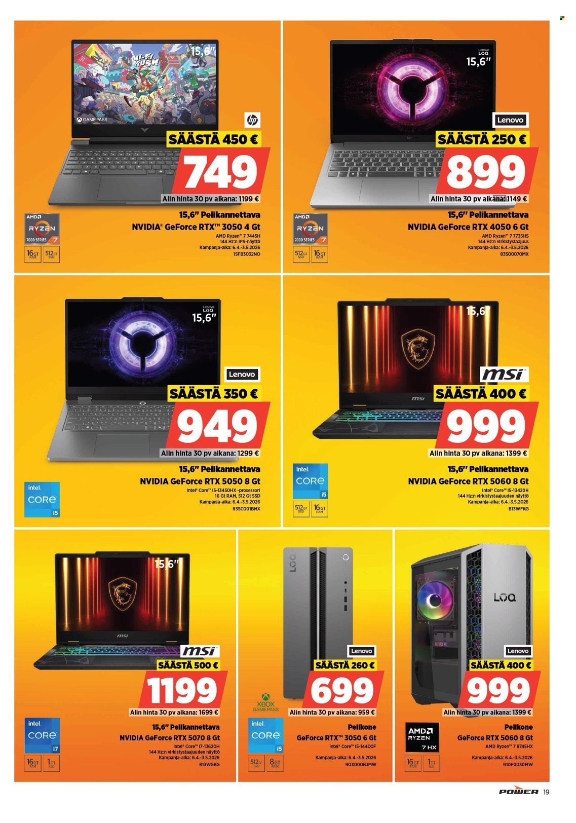 POWER tarjoukset - Huhtikuu 2026