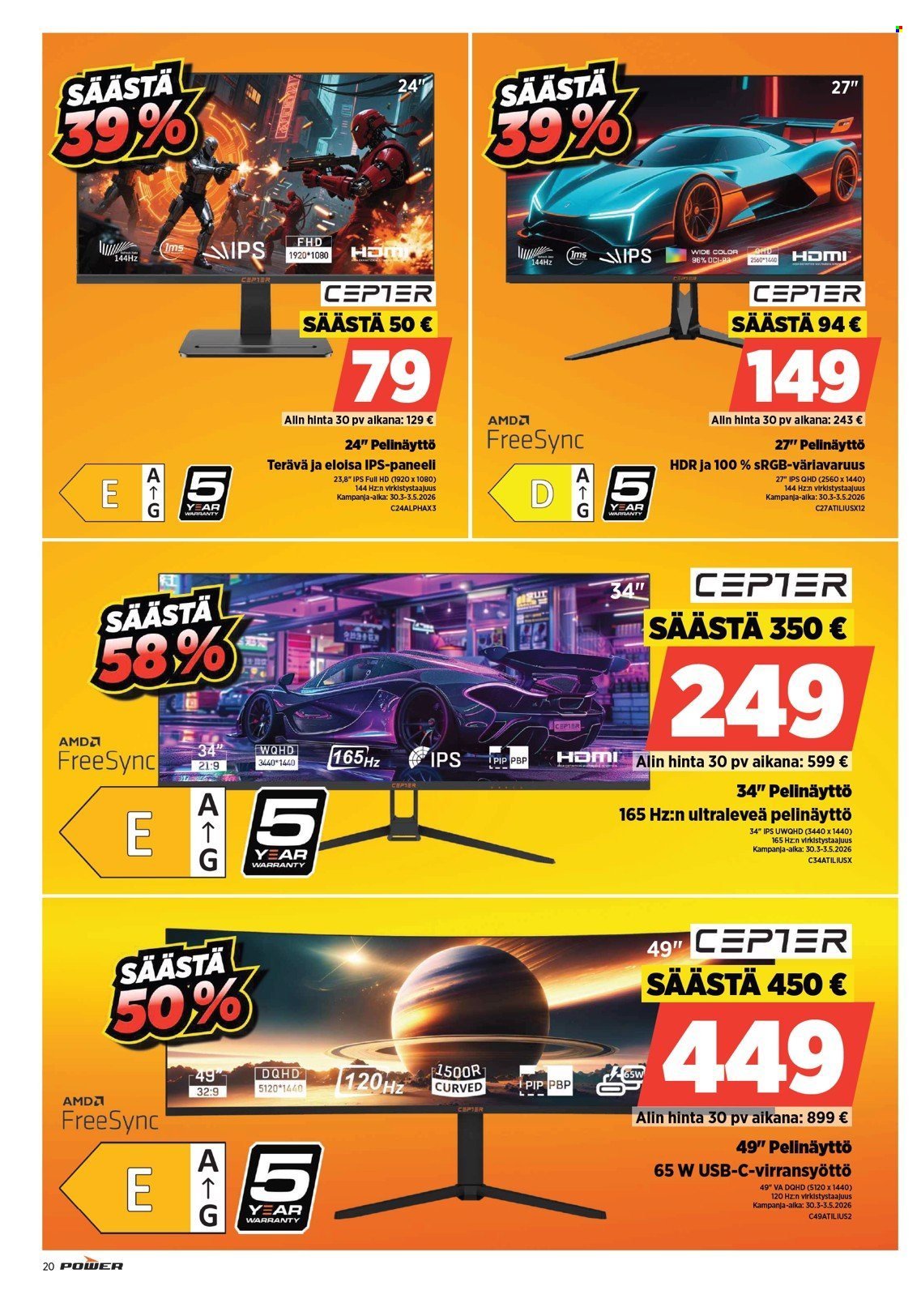 POWER tarjoukset - Huhtikuu 2026