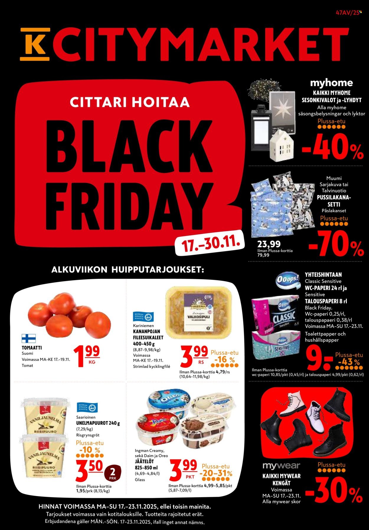 K-CITYMARKET tarjoukset - Alkaen MA 17.11.2025 (2025-11-17 - 2025-11-30)
