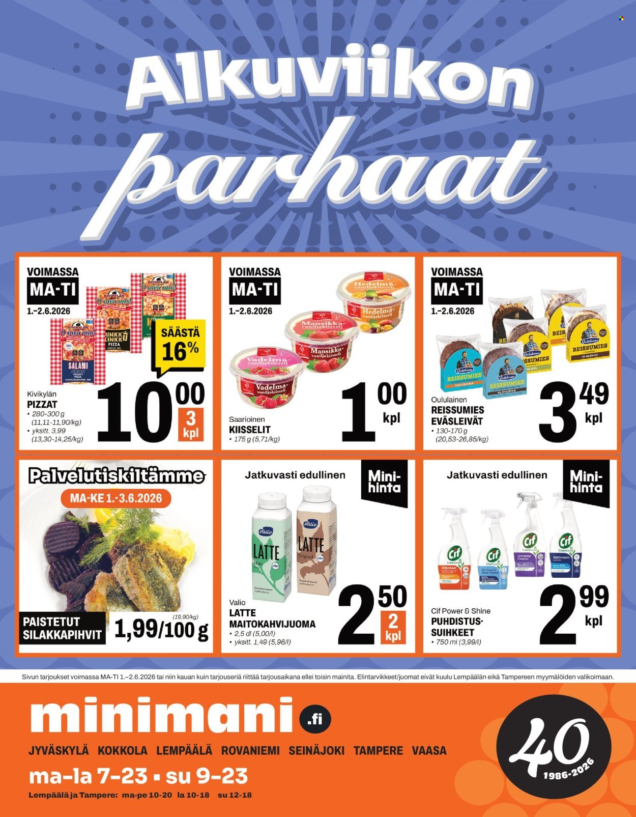 MINIMANI tarjoukset - Alkaen MA 1.6.2026