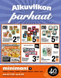 MINIMANI tarjoukset - Alkaen MA 20.7.2026