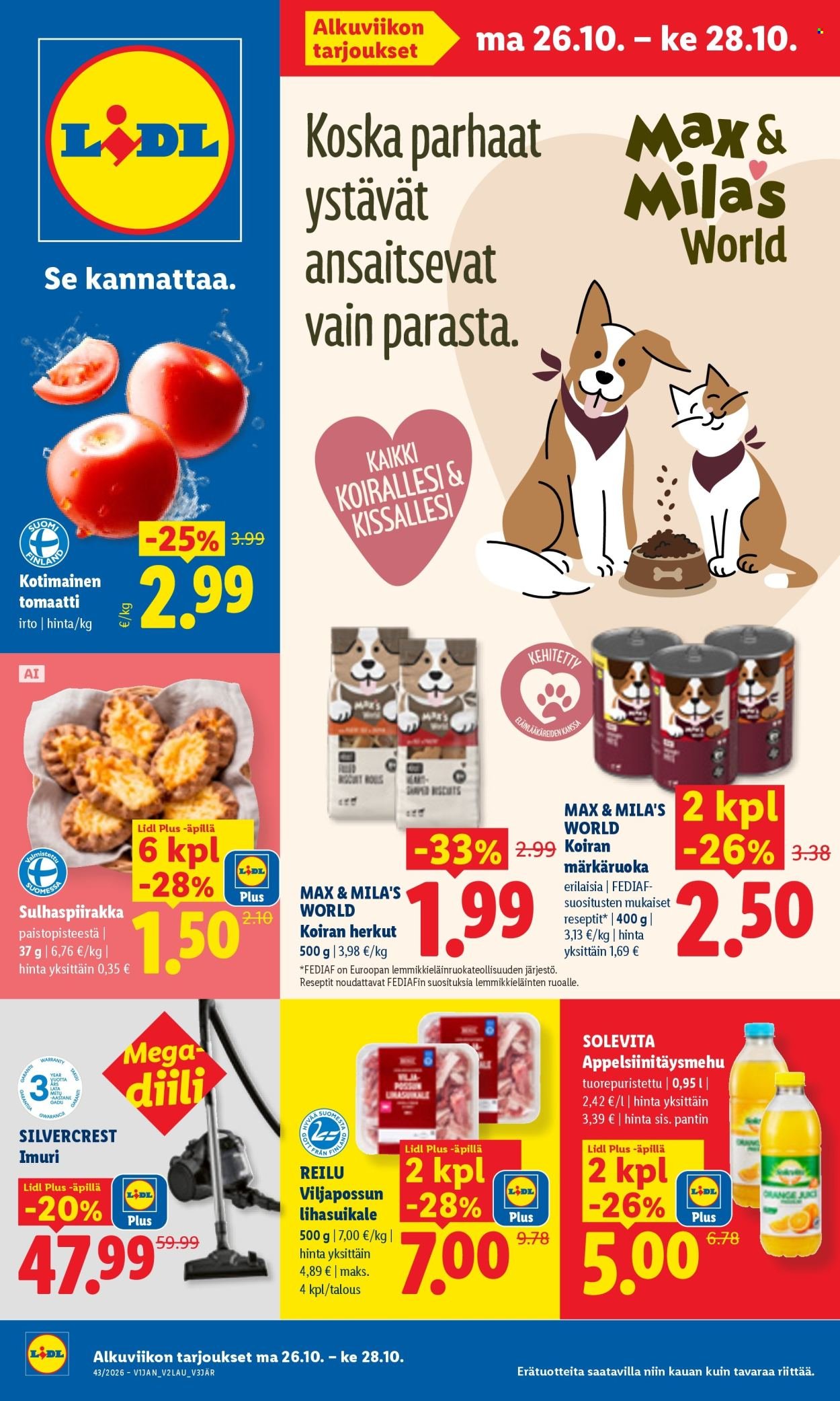 LIDL tarjoukset - Alkaen MA 26.10.2026