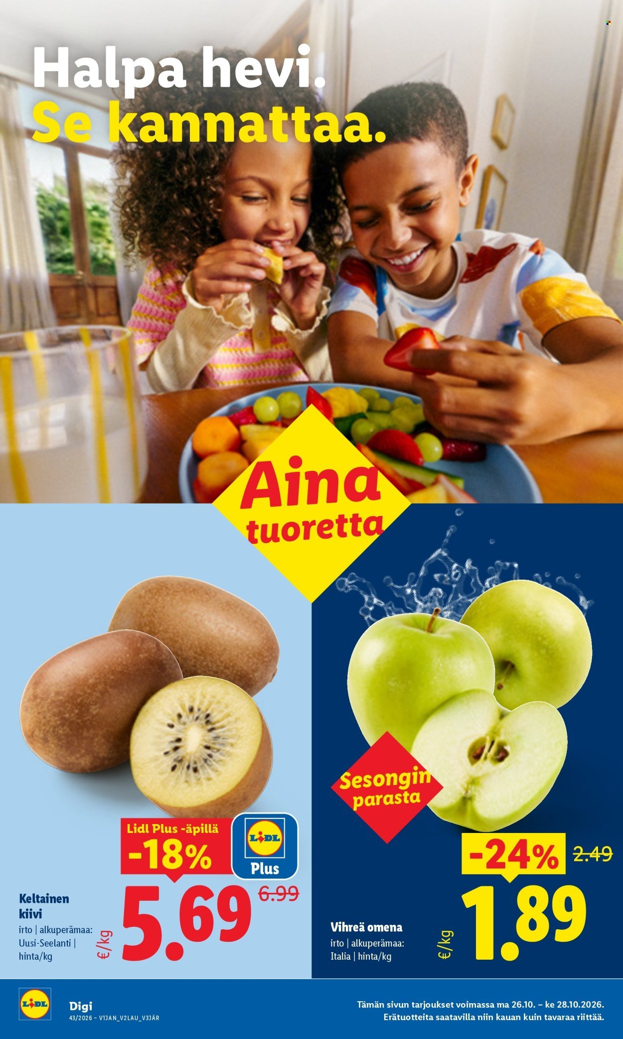 LIDL tarjoukset - Alkaen MA 26.10.2026