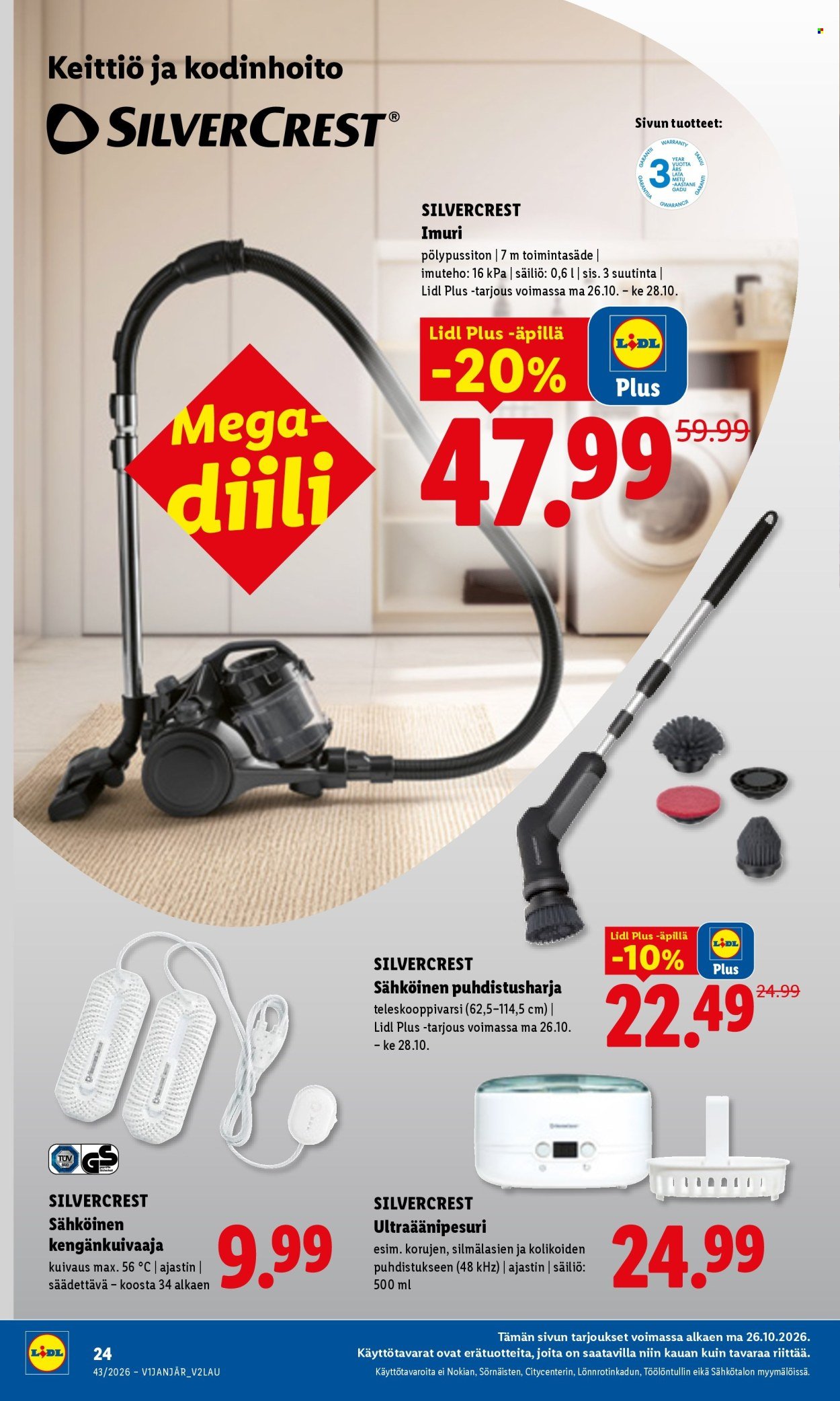 LIDL tarjoukset - Alkaen MA 26.10.2026