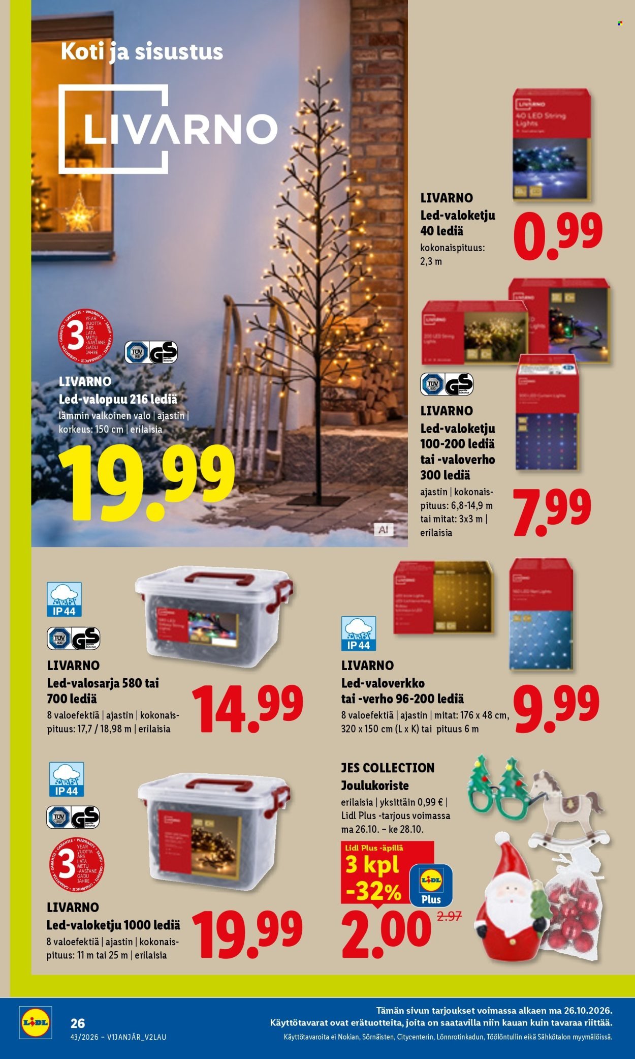 LIDL tarjoukset - Alkaen MA 26.10.2026