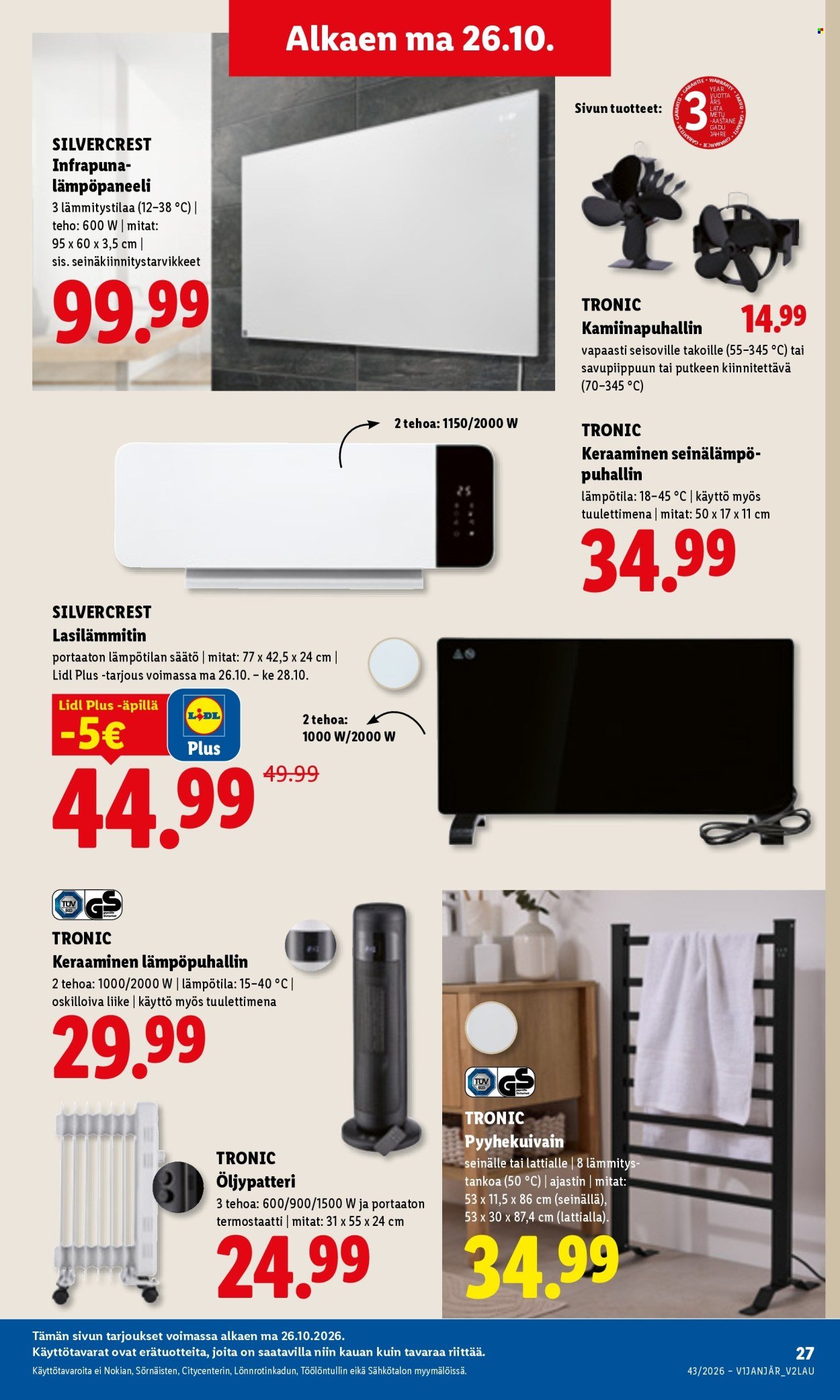 LIDL tarjoukset - Alkaen MA 26.10.2026