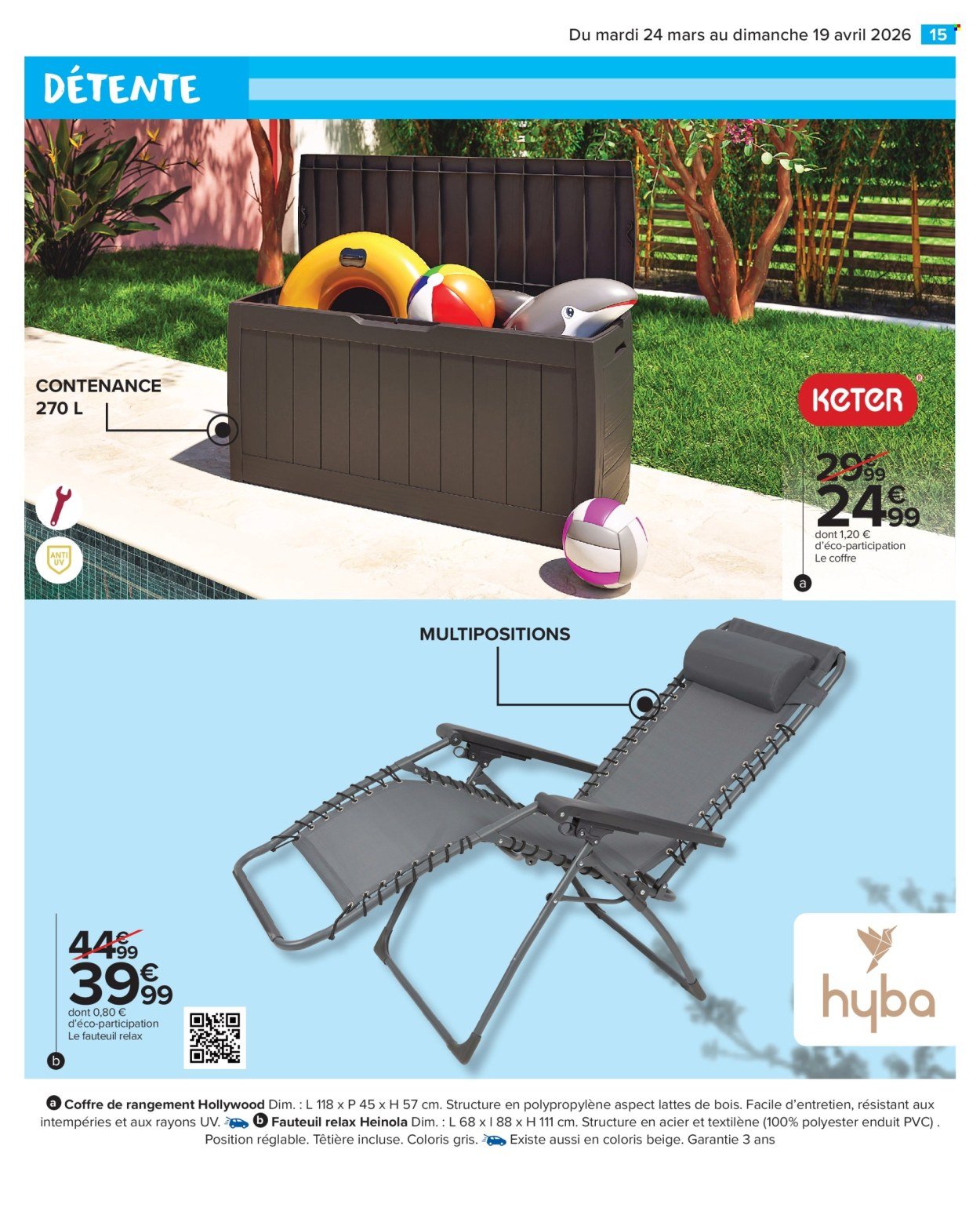 Catalogue CARREFOUR MARKET - MOBILIER DE JARDIN (2026-03-24 - 2026-04-19)