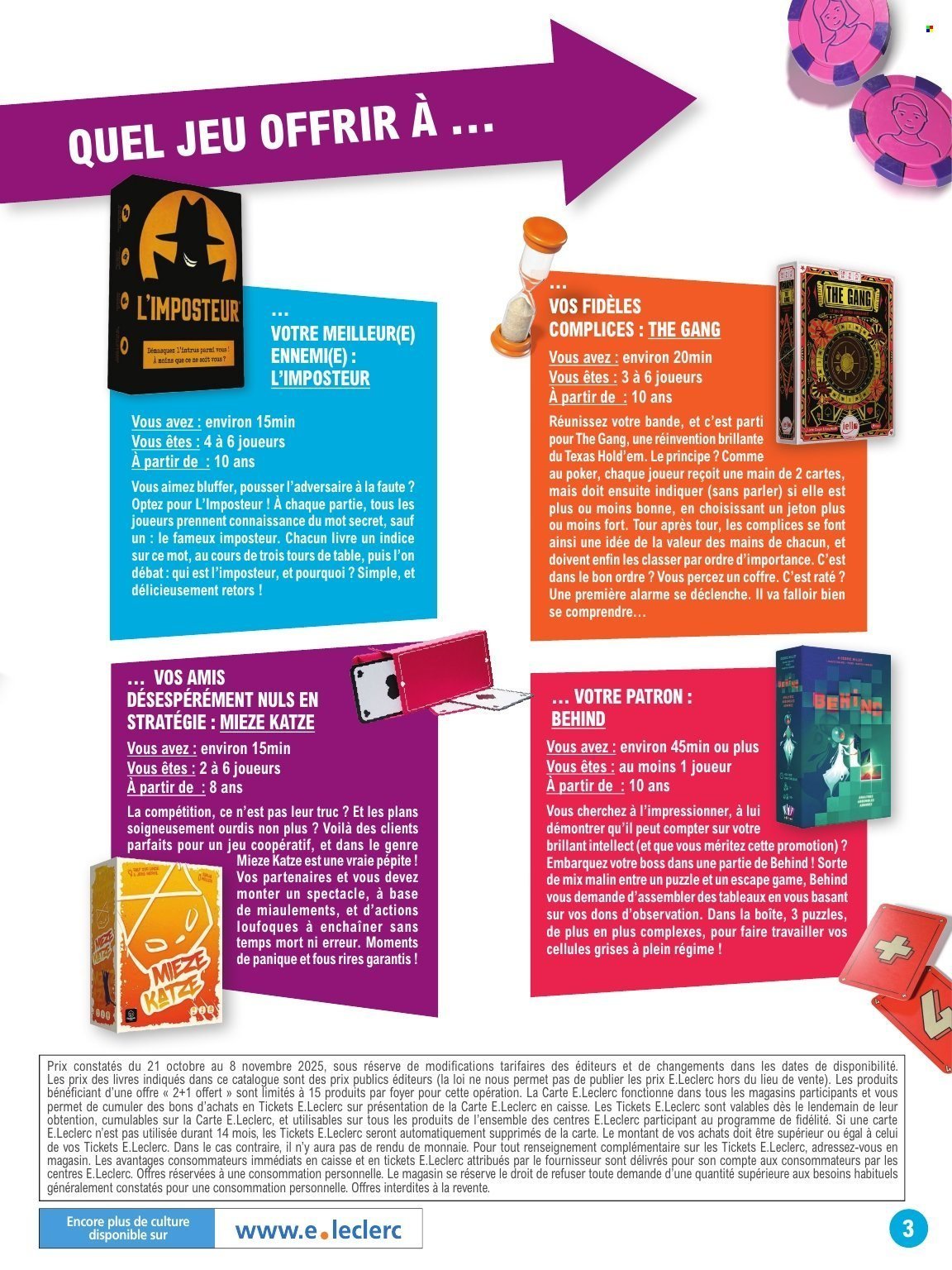 Catalogue E.LECLERC - GUIDE LUDO & JEUX DE SOCIETE (2025-10-21 - 2025-11-08)