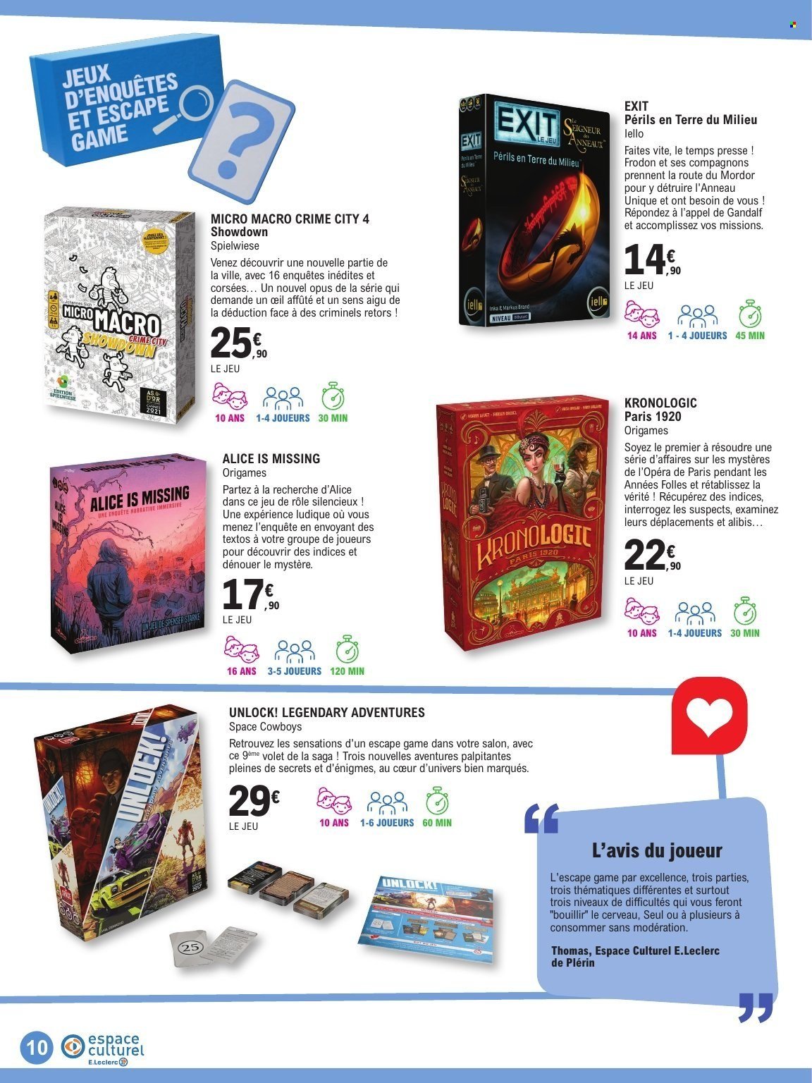 Catalogue E.LECLERC - GUIDE LUDO & JEUX DE SOCIETE (2025-10-21 - 2025-11-08)
