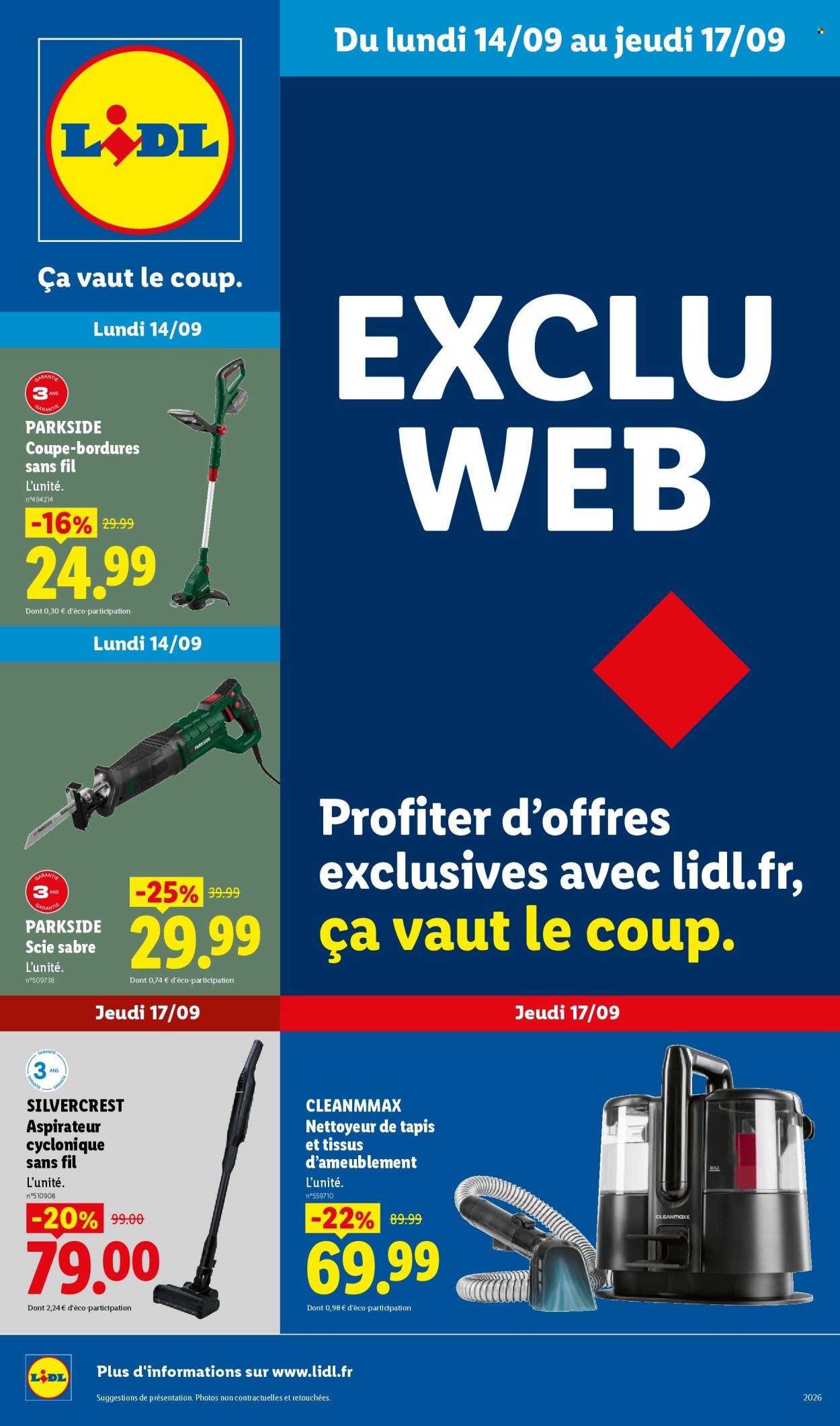 Catalogue LIDL - Les Exclus Web de la semaine