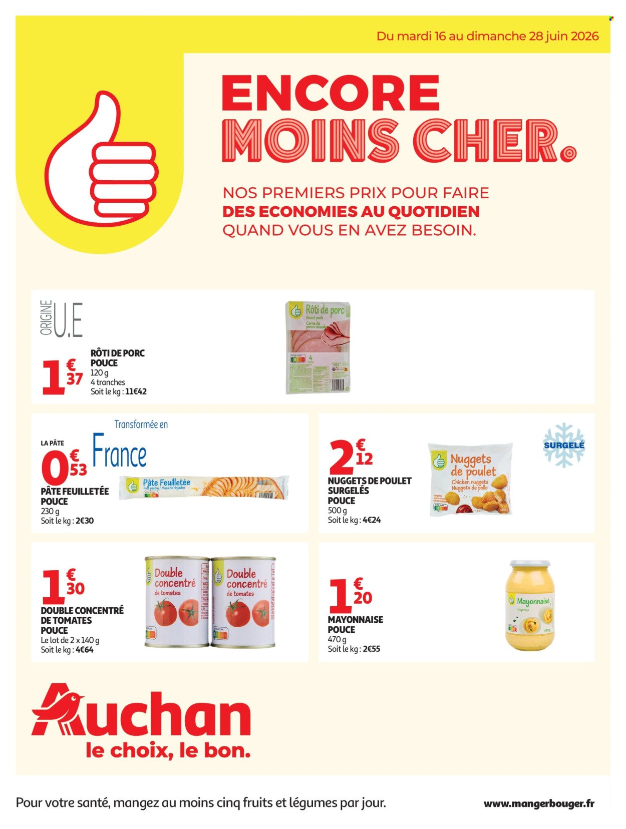 Catalogue AUCHAN - Petits prix marque Pouce
